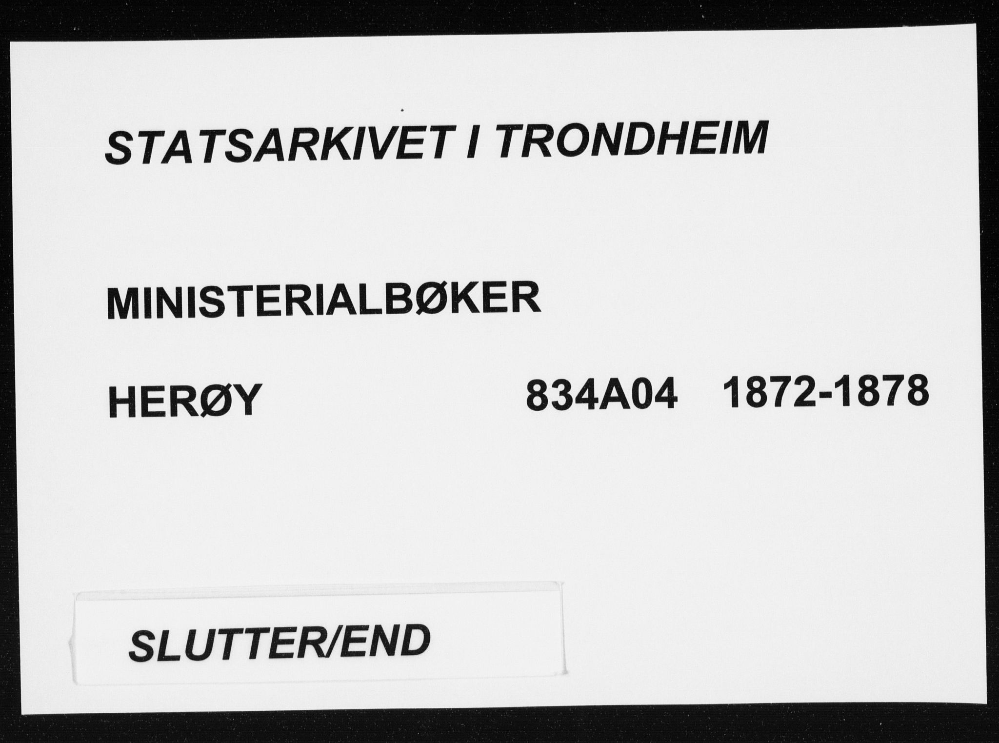 Ministerialprotokoller, klokkerbøker og fødselsregistre - Nordland, AV/SAT-A-1459/834/L0506: Parish register (official) no. 834A04, 1872-1878