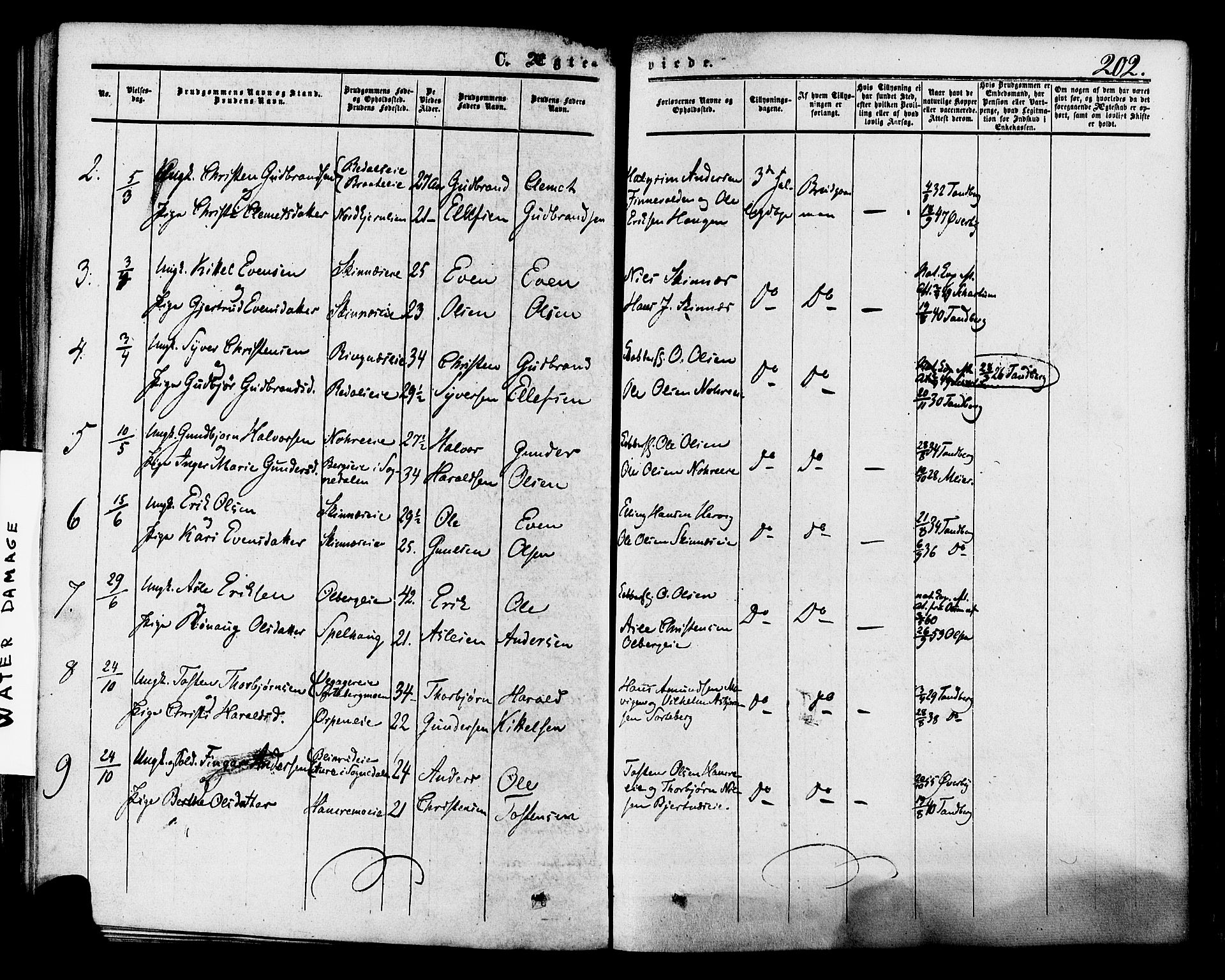 Krødsherad kirkebøker, AV/SAKO-A-19/F/Fa/L0003: Parish register (official) no. 3, 1851-1872, p. 202