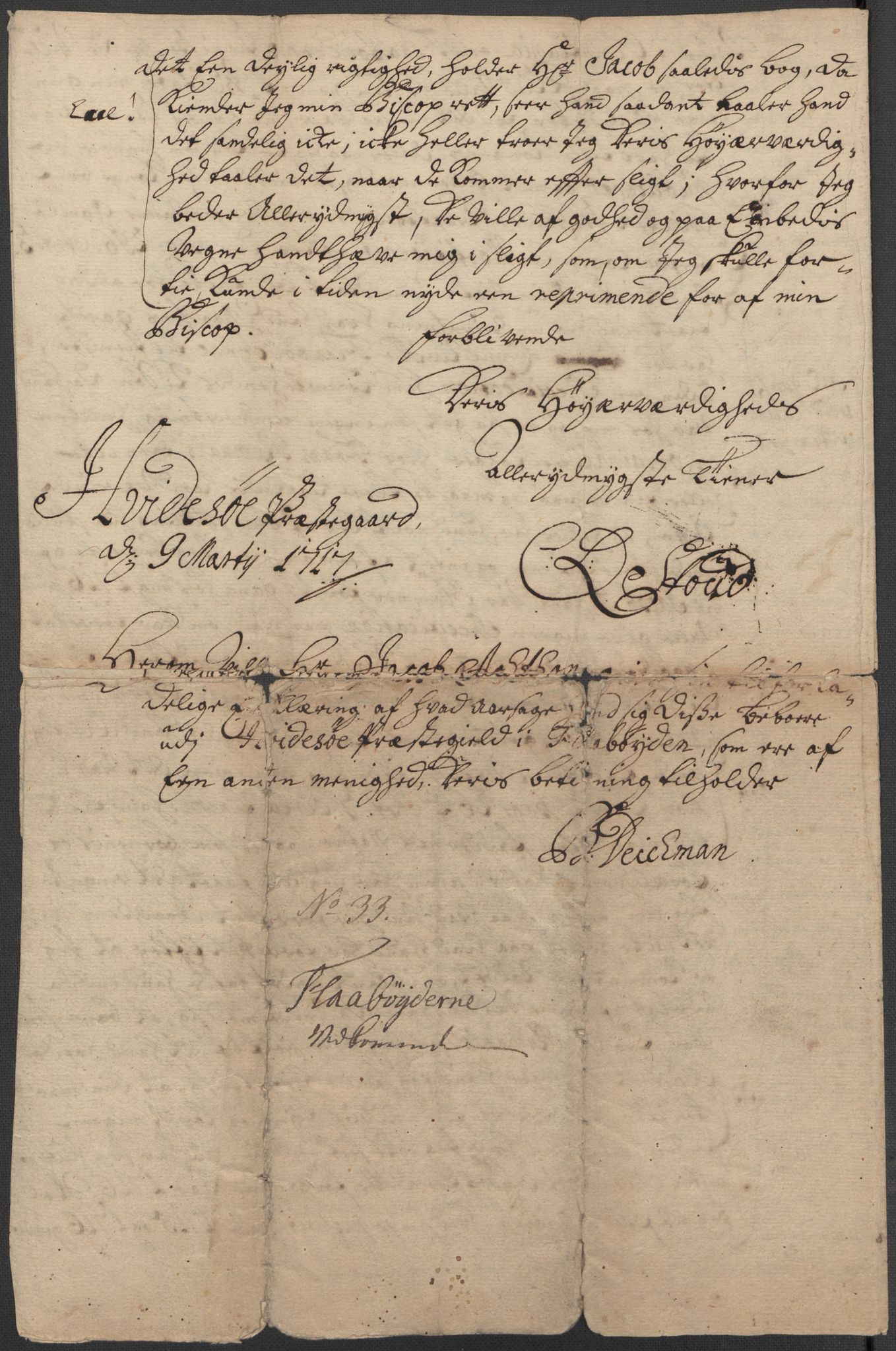 Riksarkivets diplomsamling, AV/RA-EA-5965/F15/L0027: Prestearkiv - Telemark, 1587-1738, p. 186