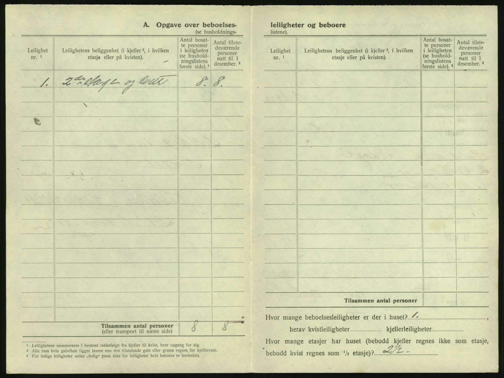 SAH, 1920 census for Lillehammer, 1920, p. 307