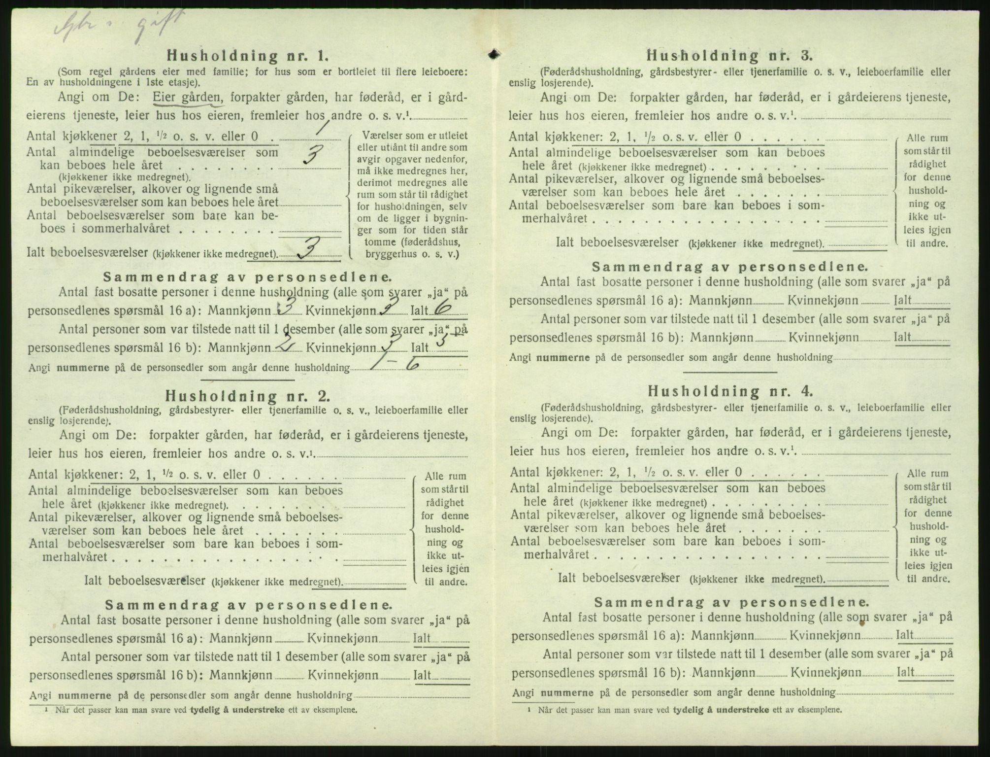 SAK, 1920 census for Gjerstad, 1920, p. 886