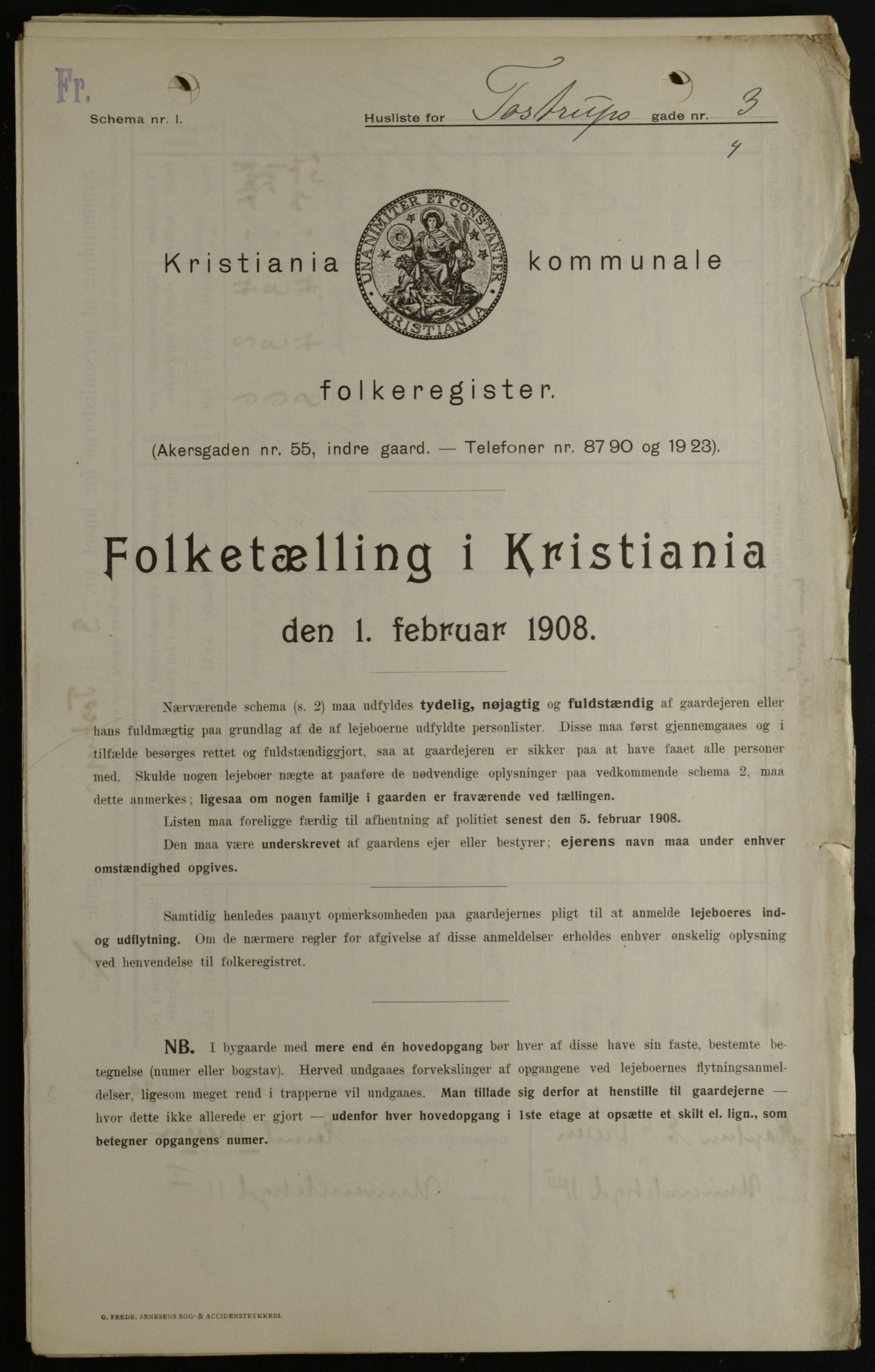 OBA, Municipal Census 1908 for Kristiania, 1908, p. 103649