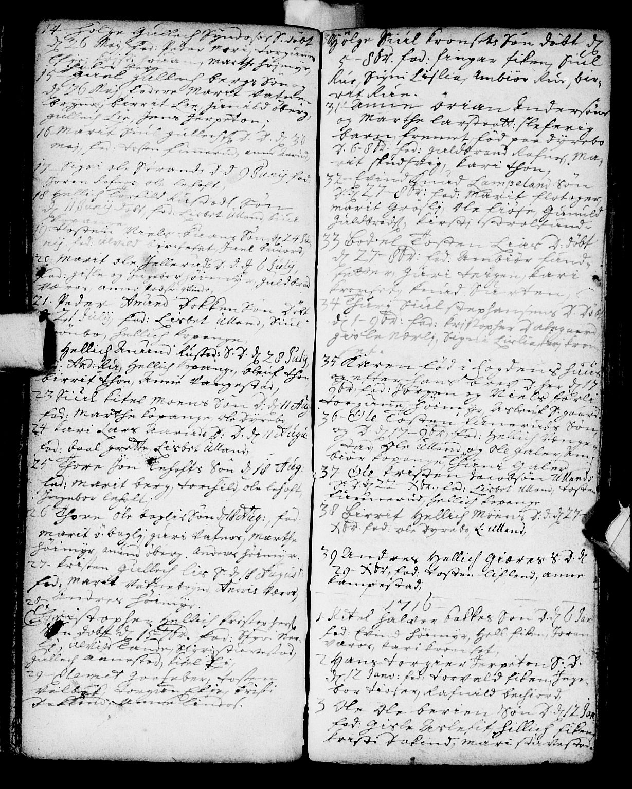 Flesberg kirkebøker, SAKO/A-18/F/Fa/L0001: Parish register (official) no. I 1, 1688-1725