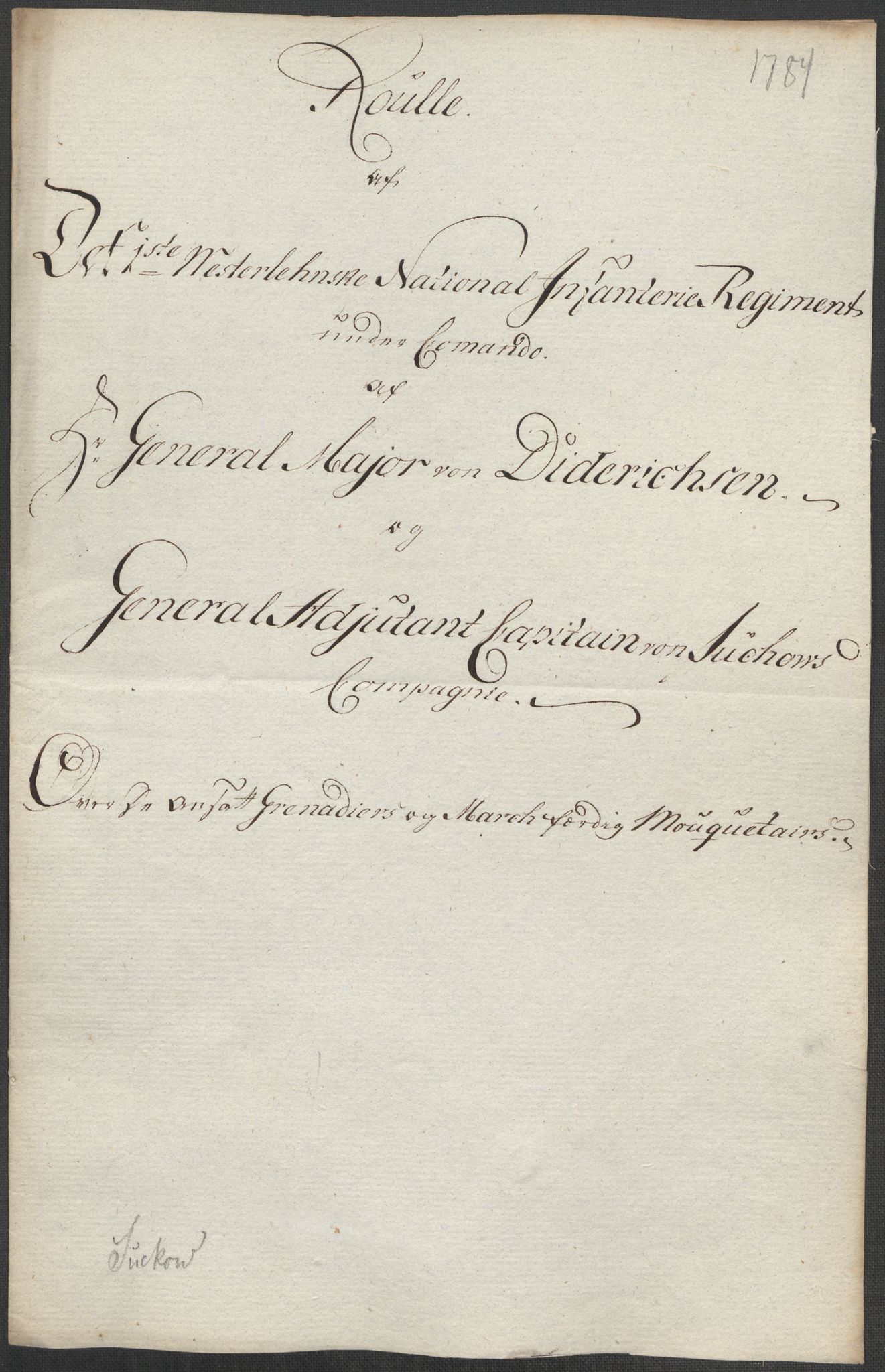 Generalitets- og kommissariatskollegiet, Det kongelige norske kommissariatskollegium, RA/EA-5420/E/Eh/L0001b: Diverse, 1659-1807, p. 111