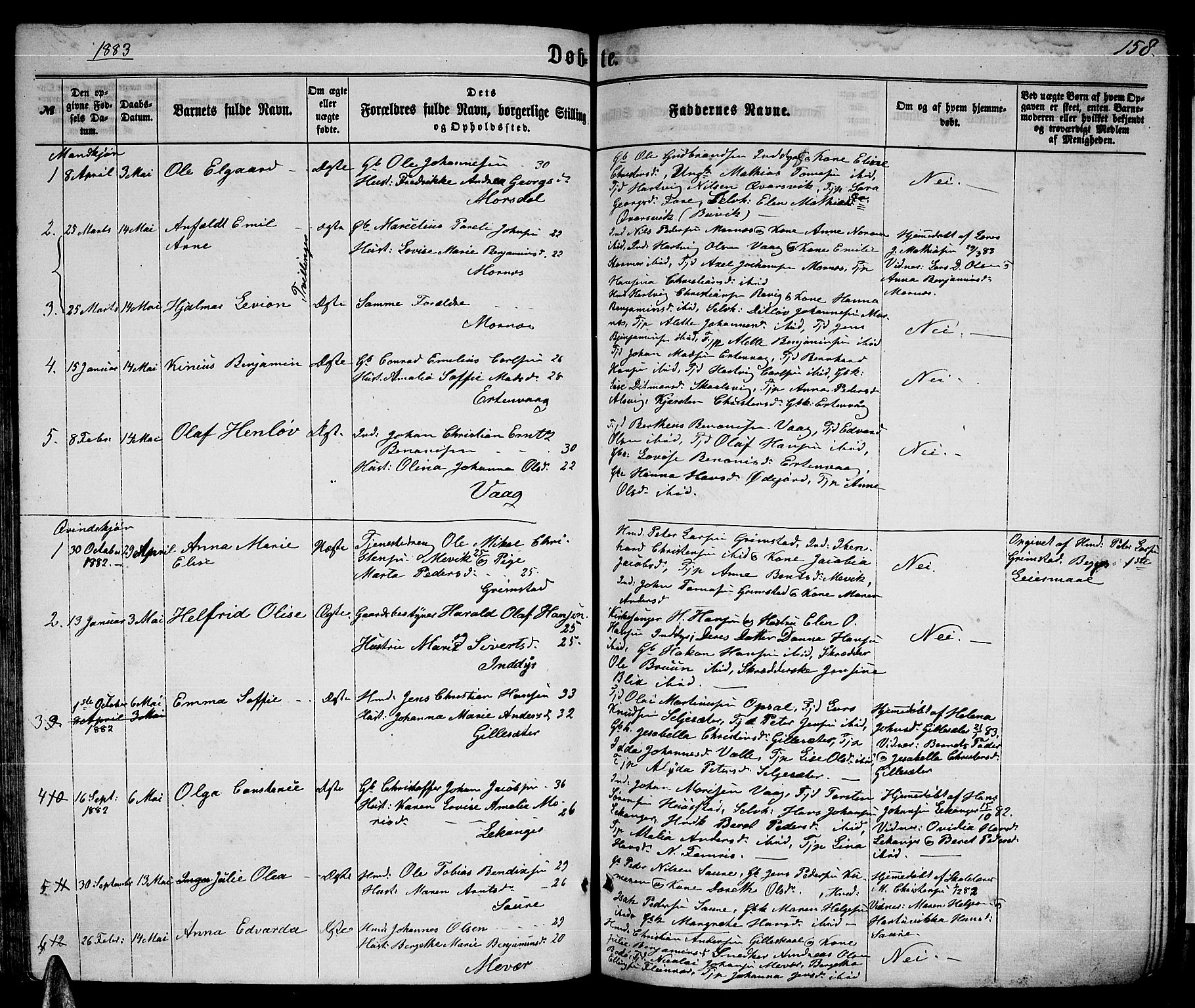 Ministerialprotokoller, klokkerbøker og fødselsregistre - Nordland, SAT/A-1459/805/L0107: Parish register (copy) no. 805C03, 1862-1885, p. 158