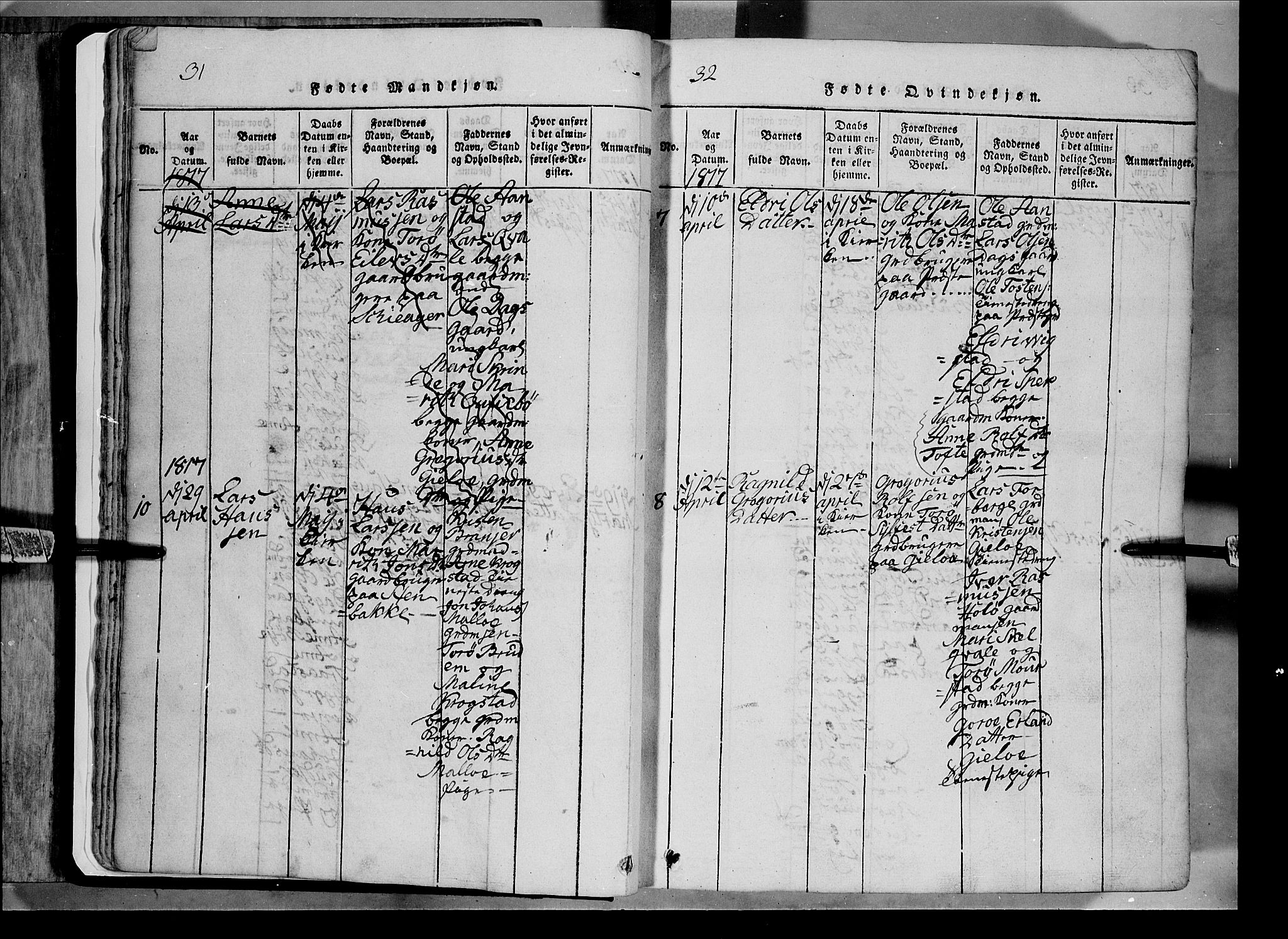 Lom prestekontor, AV/SAH-PREST-070/L/L0003: Parish register (copy) no. 3, 1815-1844, p. 31-32