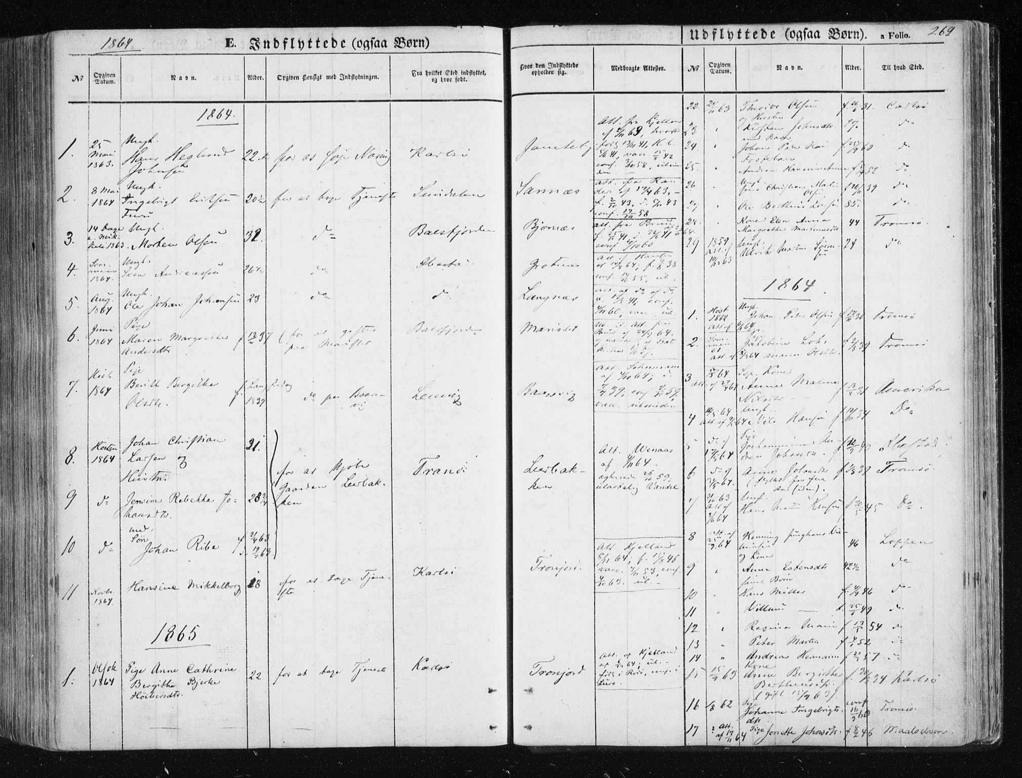 Tromsøysund sokneprestkontor, SATØ/S-1304/G/Ga/L0001kirke: Parish register (official) no. 1, 1856-1867, p. 269