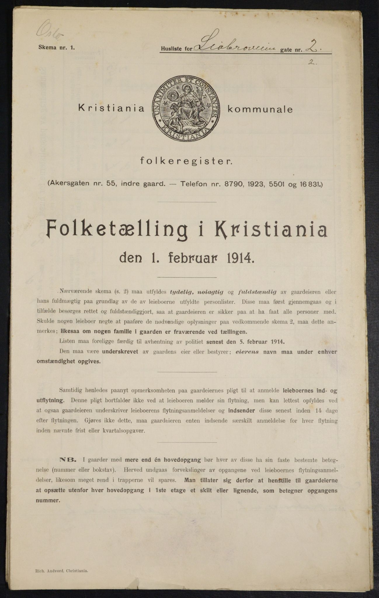 OBA, Municipal Census 1914 for Kristiania, 1914, p. 57702