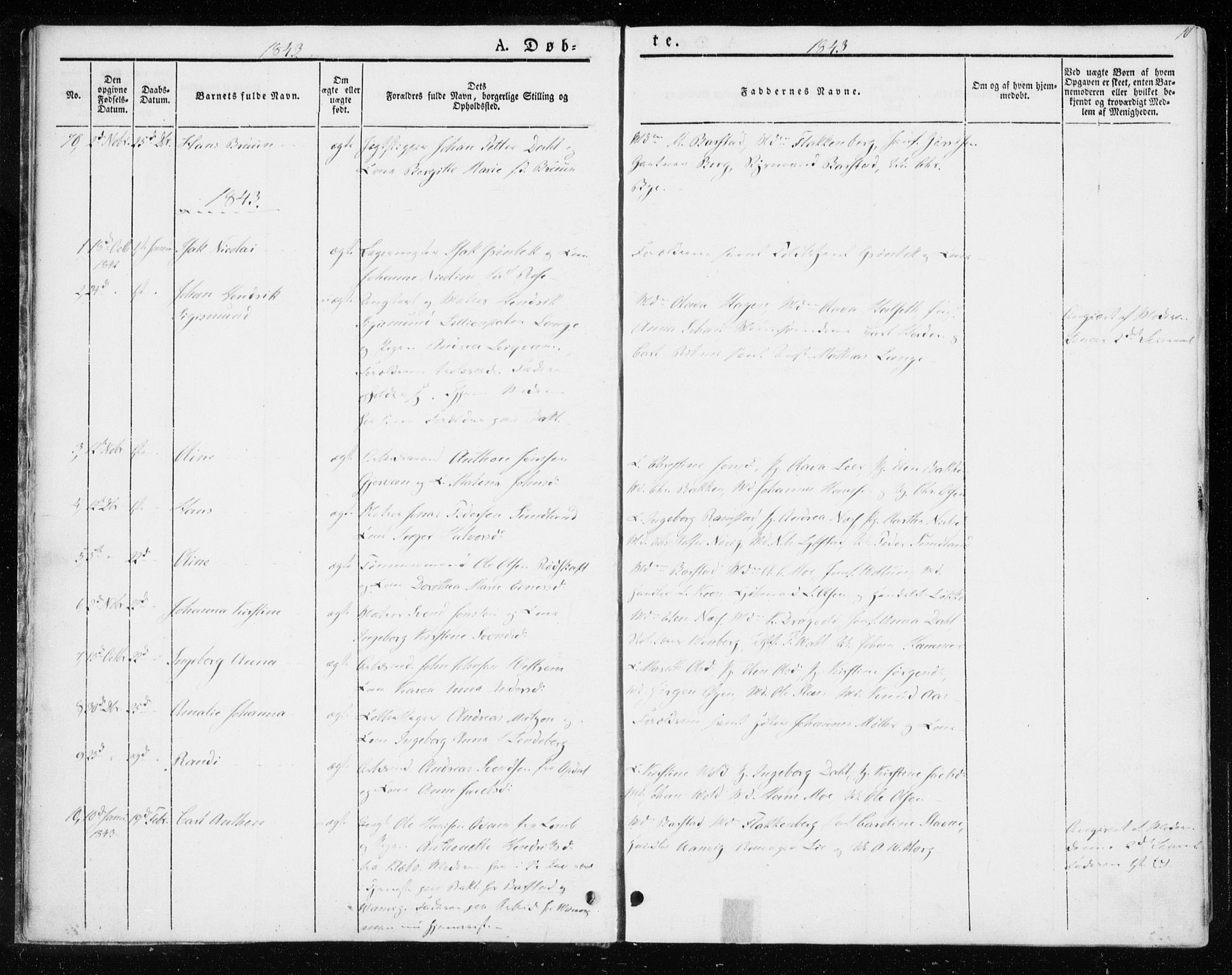 Ministerialprotokoller, klokkerbøker og fødselsregistre - Sør-Trøndelag, SAT/A-1456/604/L0183: Parish register (official) no. 604A04, 1841-1850, p. 10