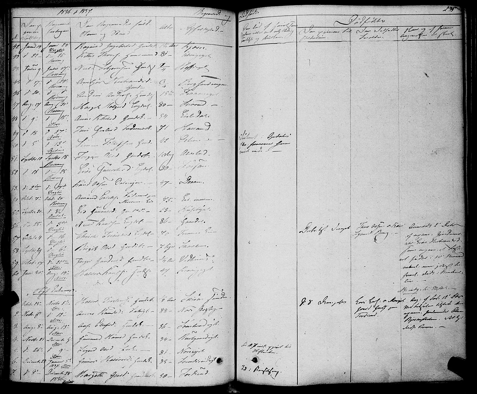 Rollag kirkebøker, SAKO/A-240/F/Fa/L0007: Parish register (official) no. I 7, 1828-1847, p. 235