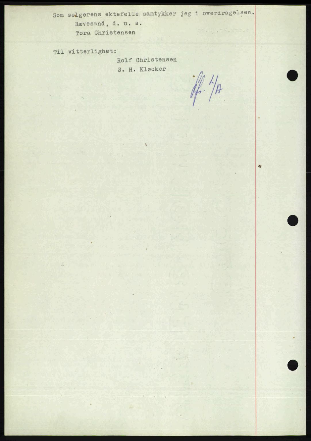 Nedenes sorenskriveri, AV/SAK-1221-0006/G/Gb/Gba/L0058: Mortgage book no. A10, 1947-1948, Diary no: : 1414/1947