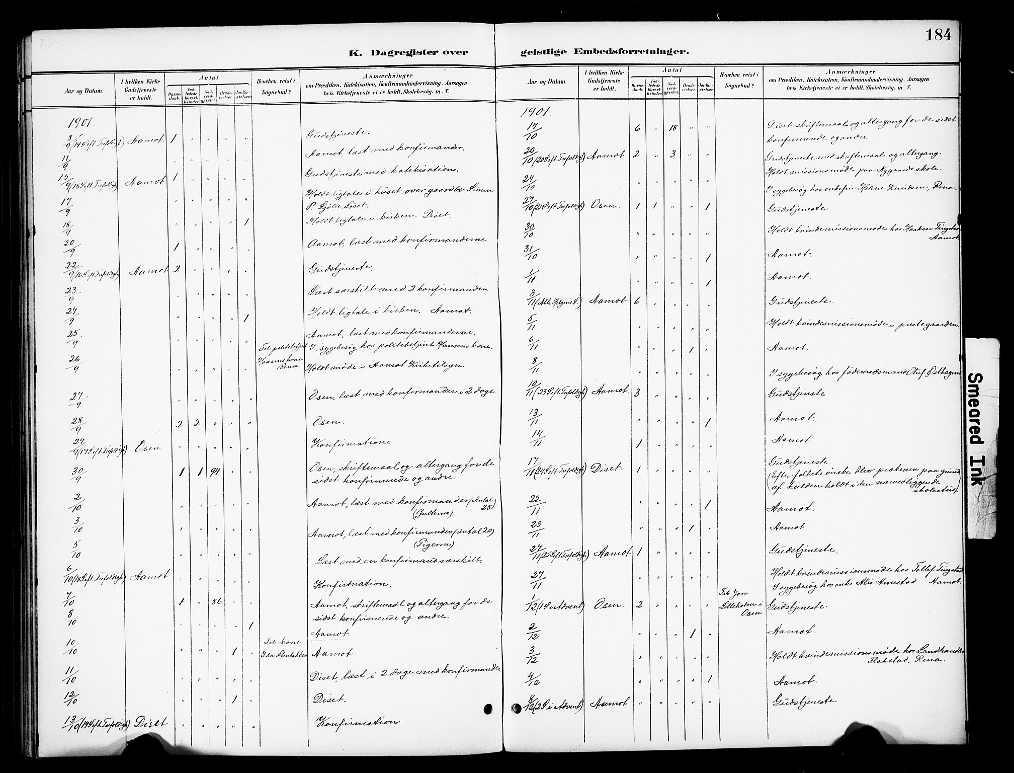 Åmot prestekontor, Hedmark, AV/SAH-PREST-056/H/Ha/Haa/L0013: Parish register (official) no. 13, 1898-1906, p. 184