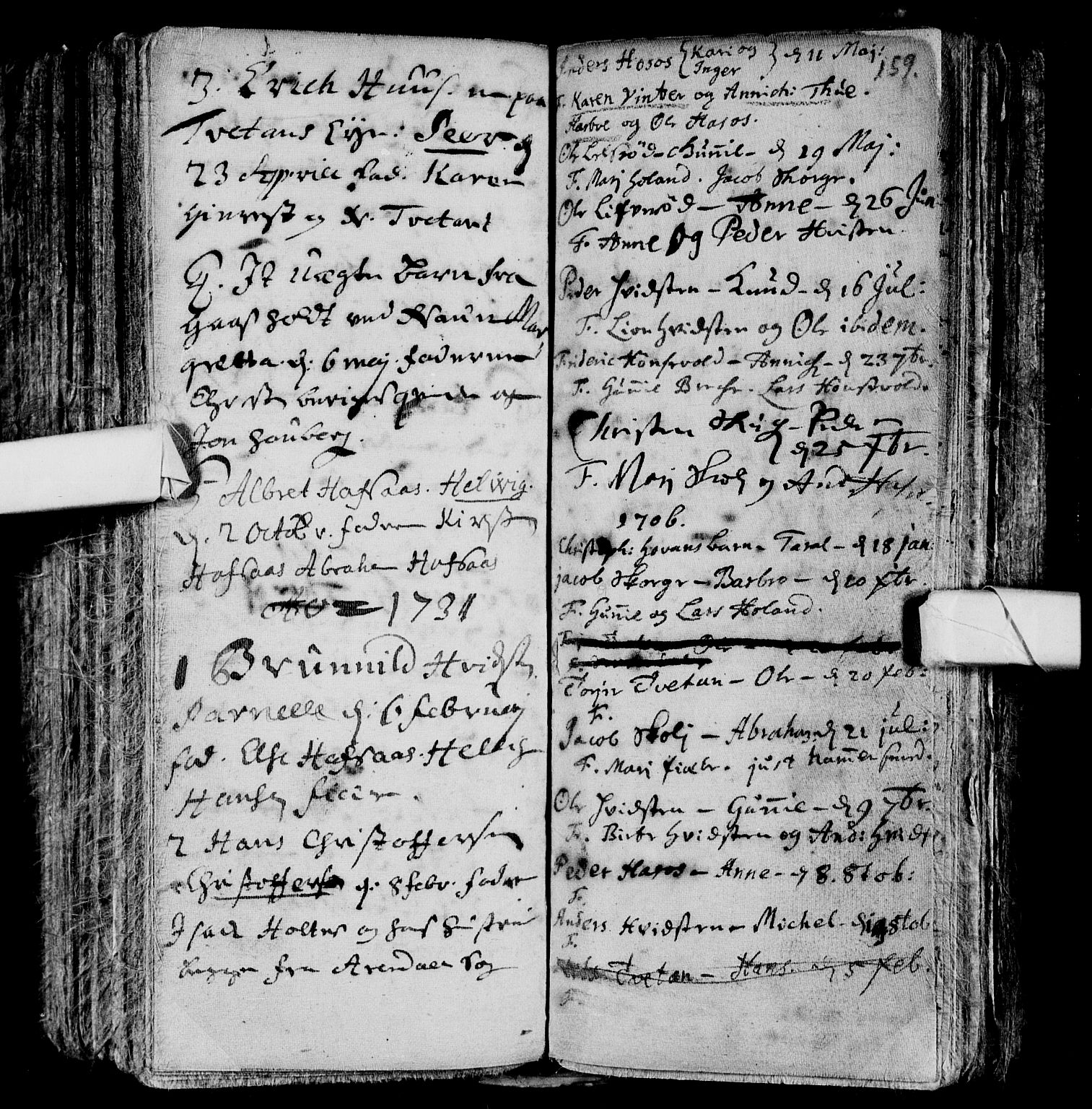 Andebu kirkebøker, SAKO/A-336/F/Fa/L0001: Parish register (official) no. 1 /2, 1623-1738, p. 159