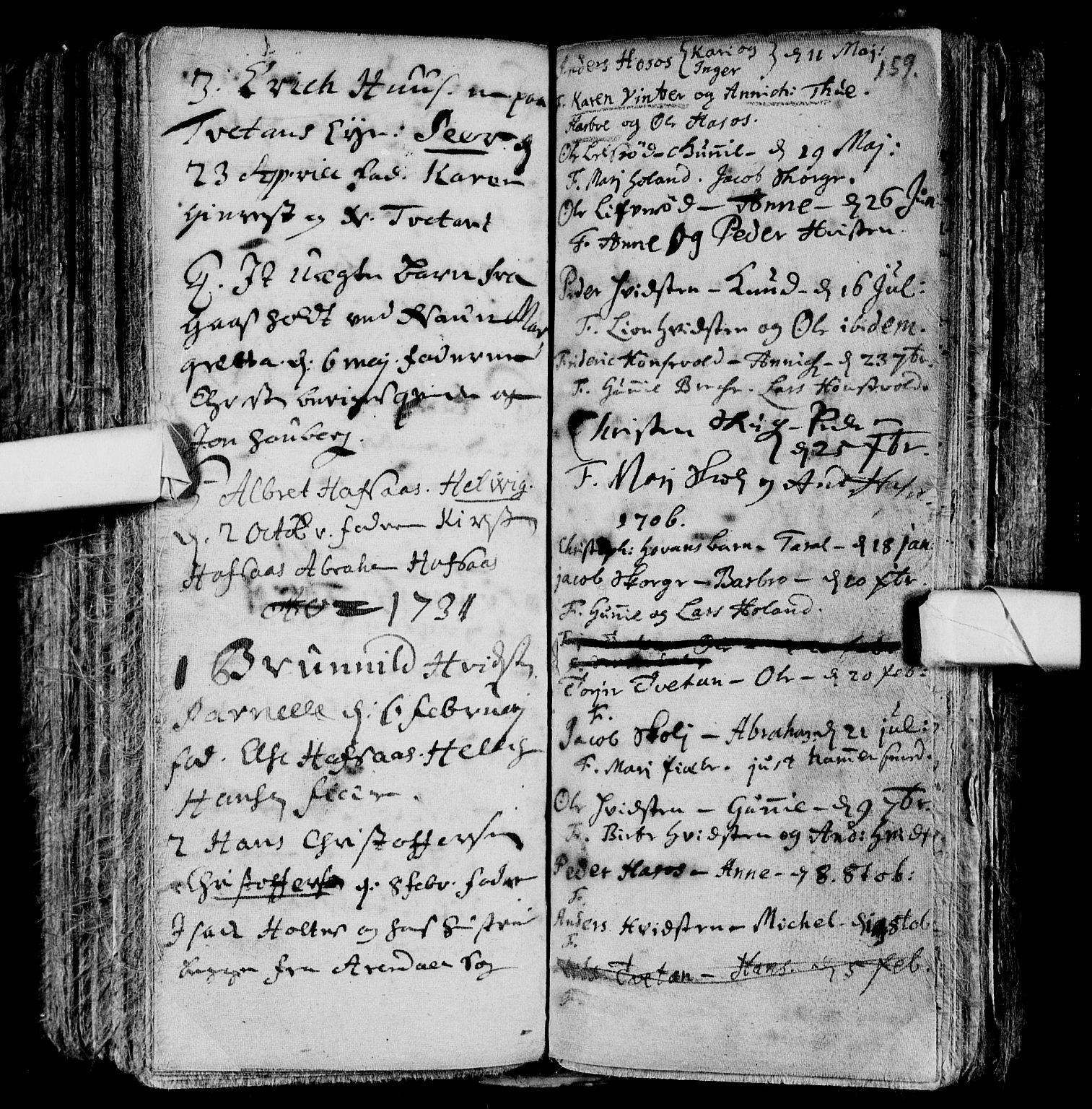 Andebu kirkebøker, AV/SAKO-A-336/F/Fa/L0001: Parish register (official) no. 1 /2, 1623-1738, p. 159