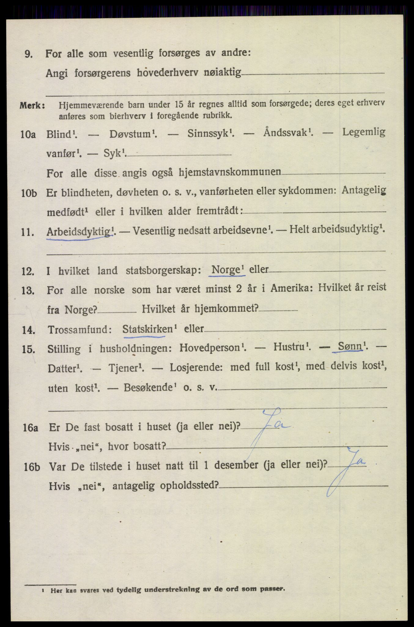 SAH, 1920 census for Trysil, 1920, p. 3172