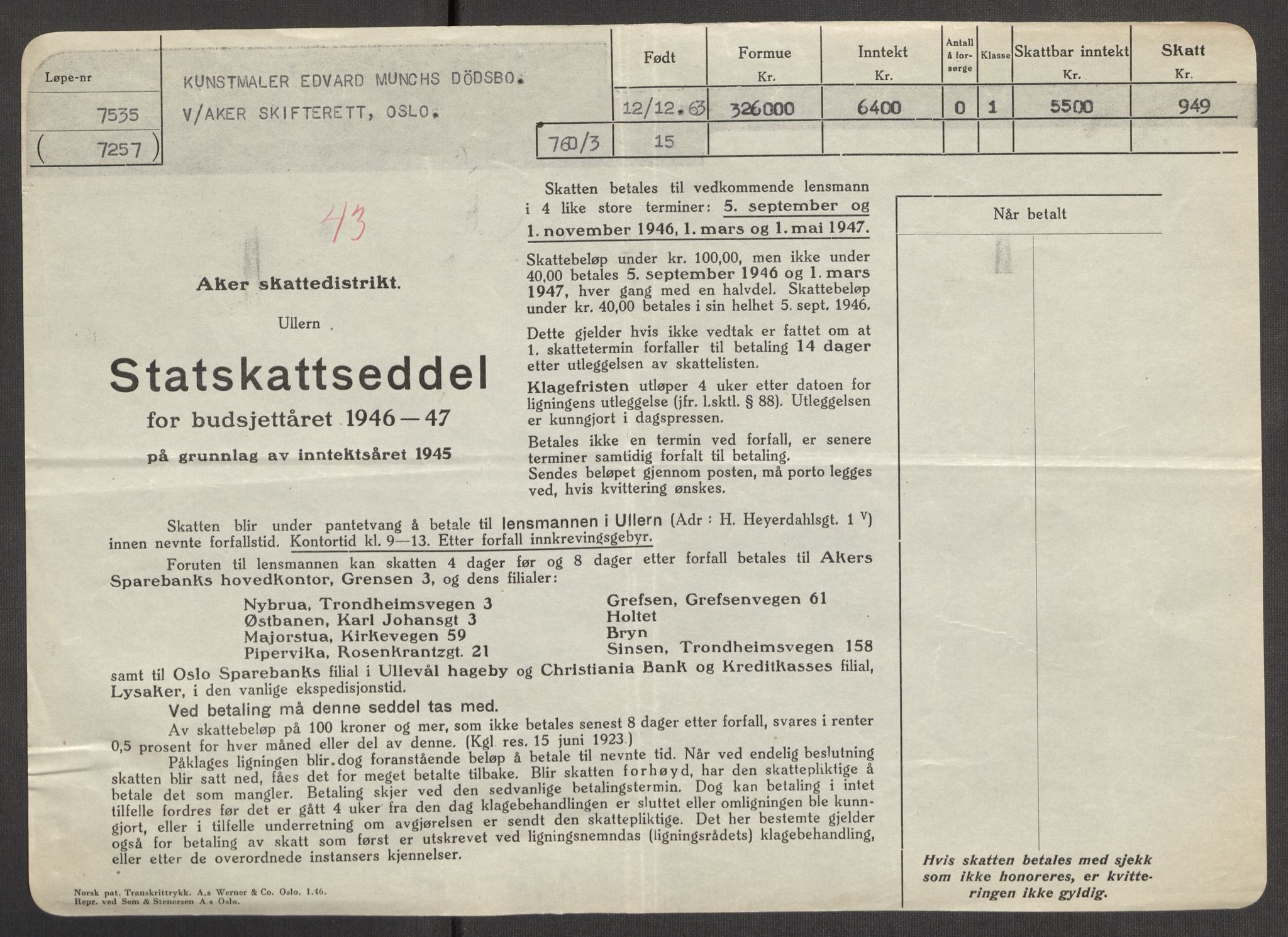 Oslo skifterett, AV/SAO-A-10383/I/Id/L0005: Bomapper (sluttede bo), 1948, p. 125