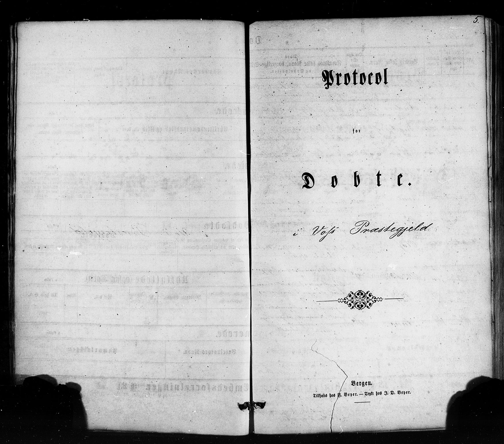 Voss sokneprestembete, SAB/A-79001/H/Haa: Parish register (official) no. A 17, 1863-1886, p. 5