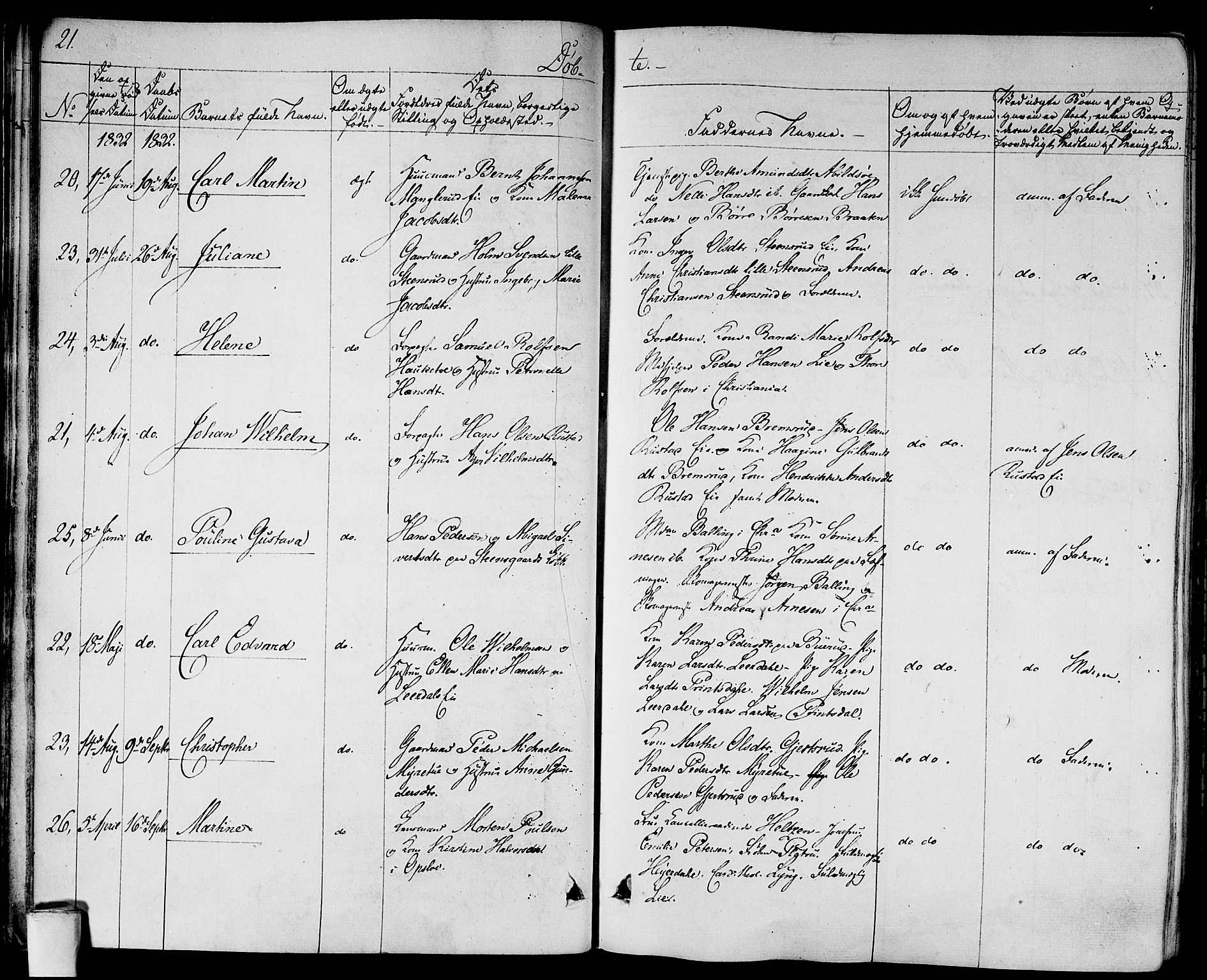 Gamlebyen prestekontor Kirkebøker, AV/SAO-A-10884/F/Fa/L0003: Parish register (official) no. 3, 1829-1849, p. 21