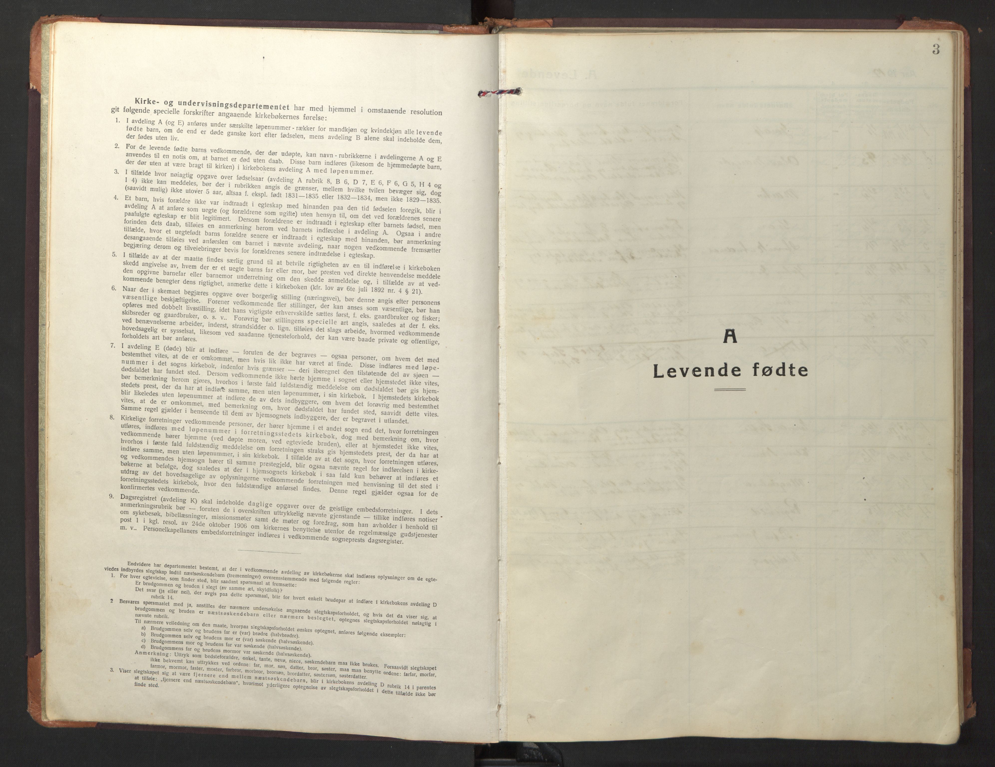 Ministerialprotokoller, klokkerbøker og fødselsregistre - Nord-Trøndelag, AV/SAT-A-1458/733/L0328: Parish register (copy) no. 733C03, 1919-1966, p. 3