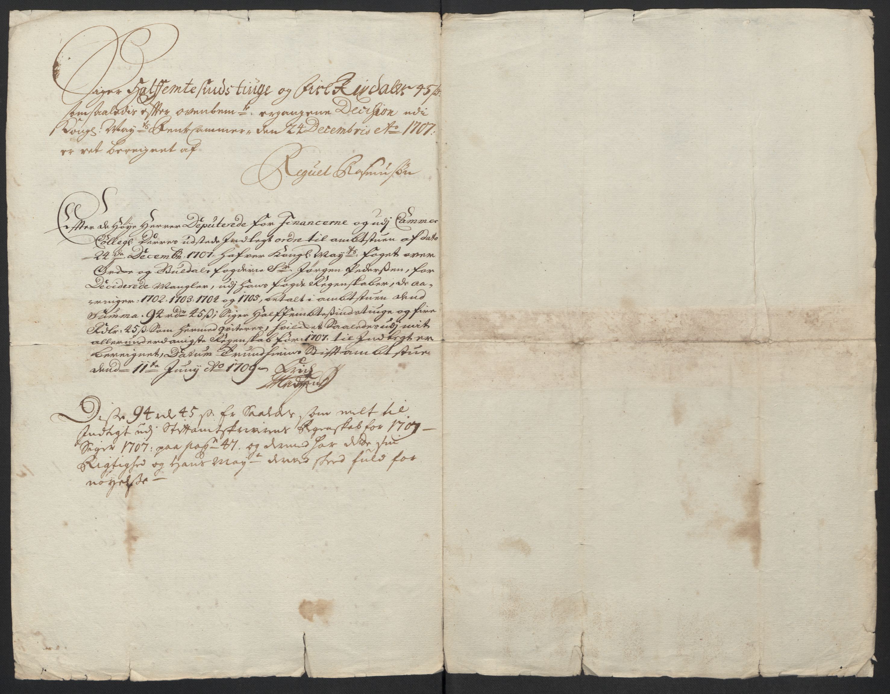 Rentekammeret inntil 1814, Reviderte regnskaper, Fogderegnskap, AV/RA-EA-4092/R60/L3955: Fogderegnskap Orkdal og Gauldal, 1705, p. 573