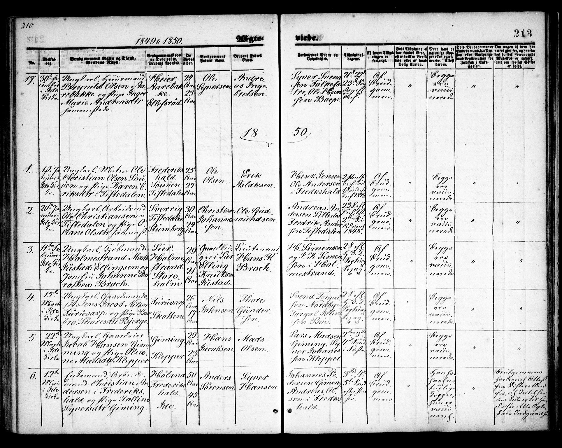 Idd prestekontor Kirkebøker, SAO/A-10911/F/Fc/L0004a: Parish register (official) no. III 4A, 1848-1860, p. 213
