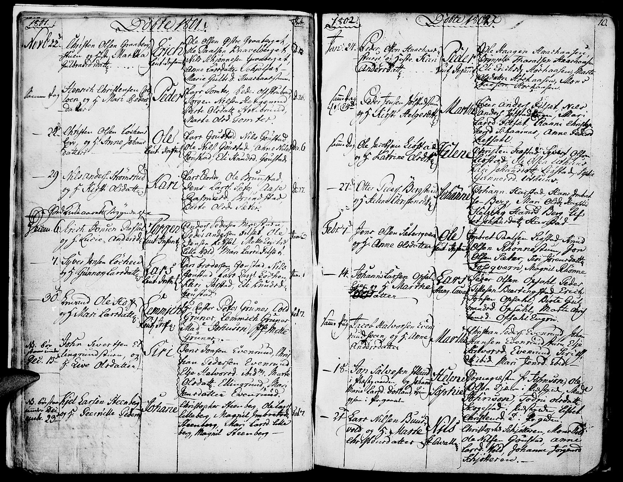 Romedal prestekontor, SAH/PREST-004/K/L0001: Parish register (official) no. 1, 1799-1814, p. 10