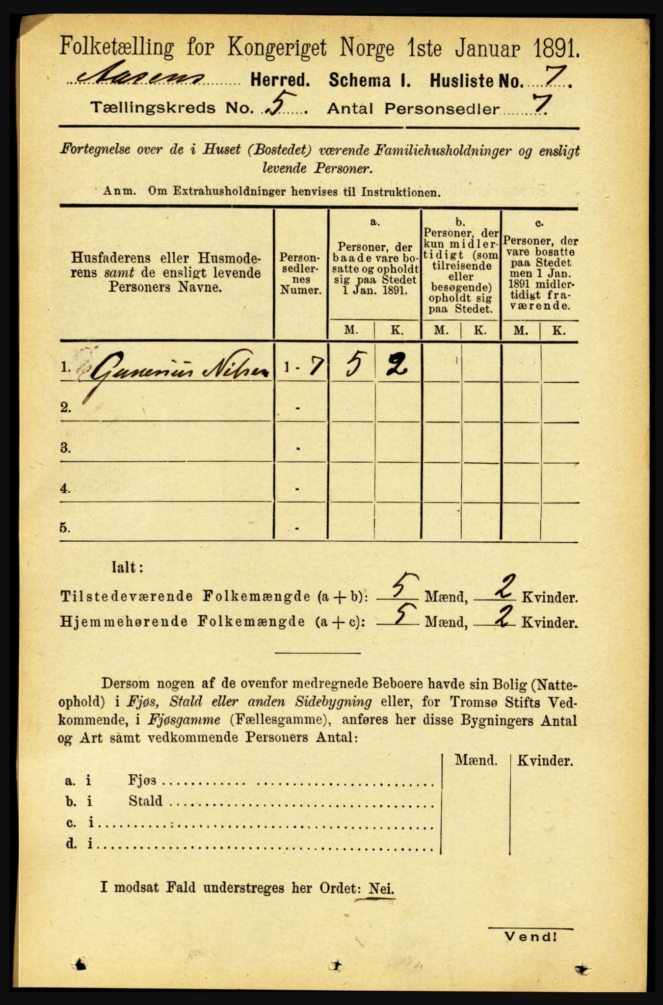 RA, 1891 census for 1716 Åsen, 1891, p. 1913