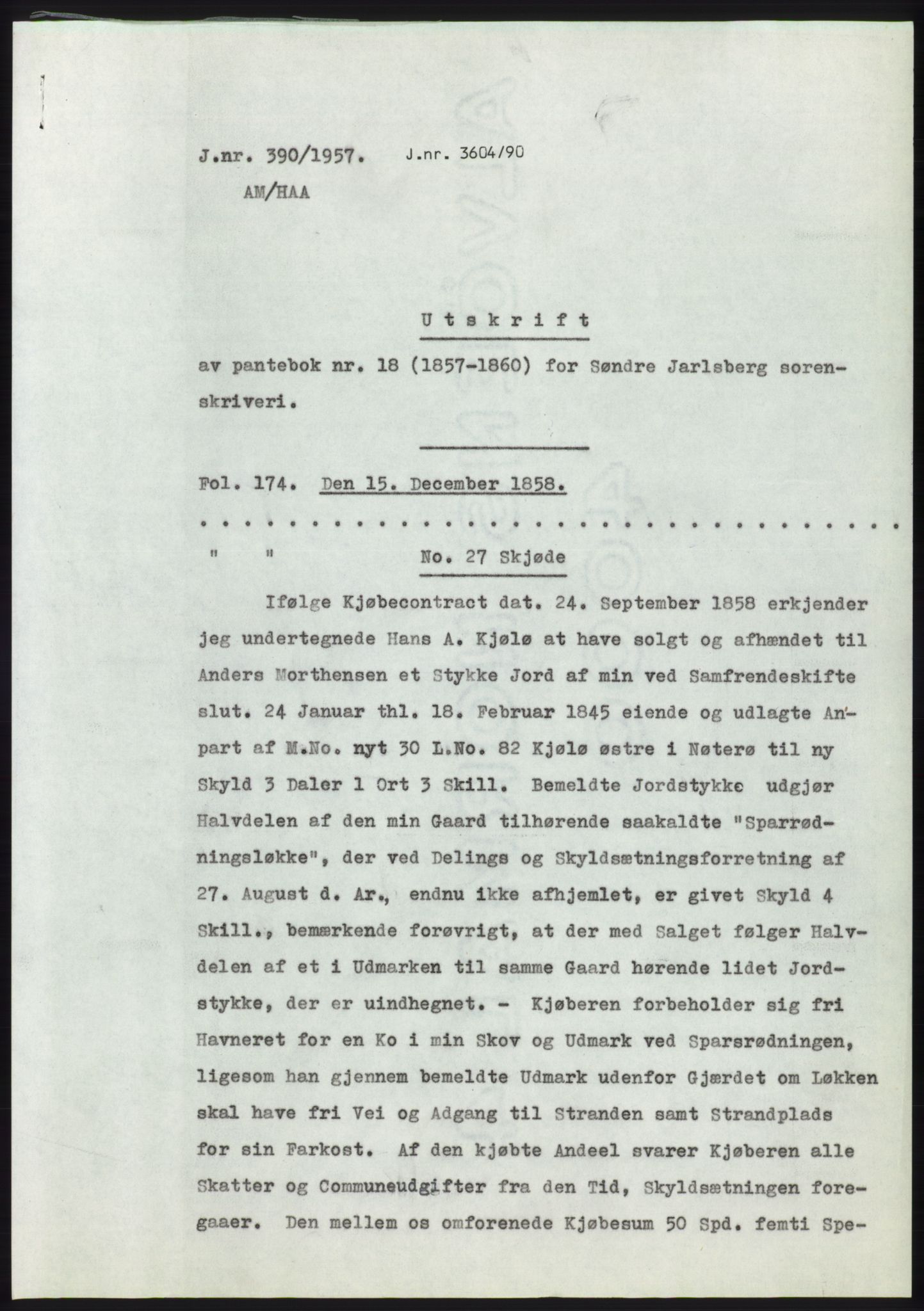 Statsarkivet i Kongsberg, SAKO/A-0001, 1957, p. 27