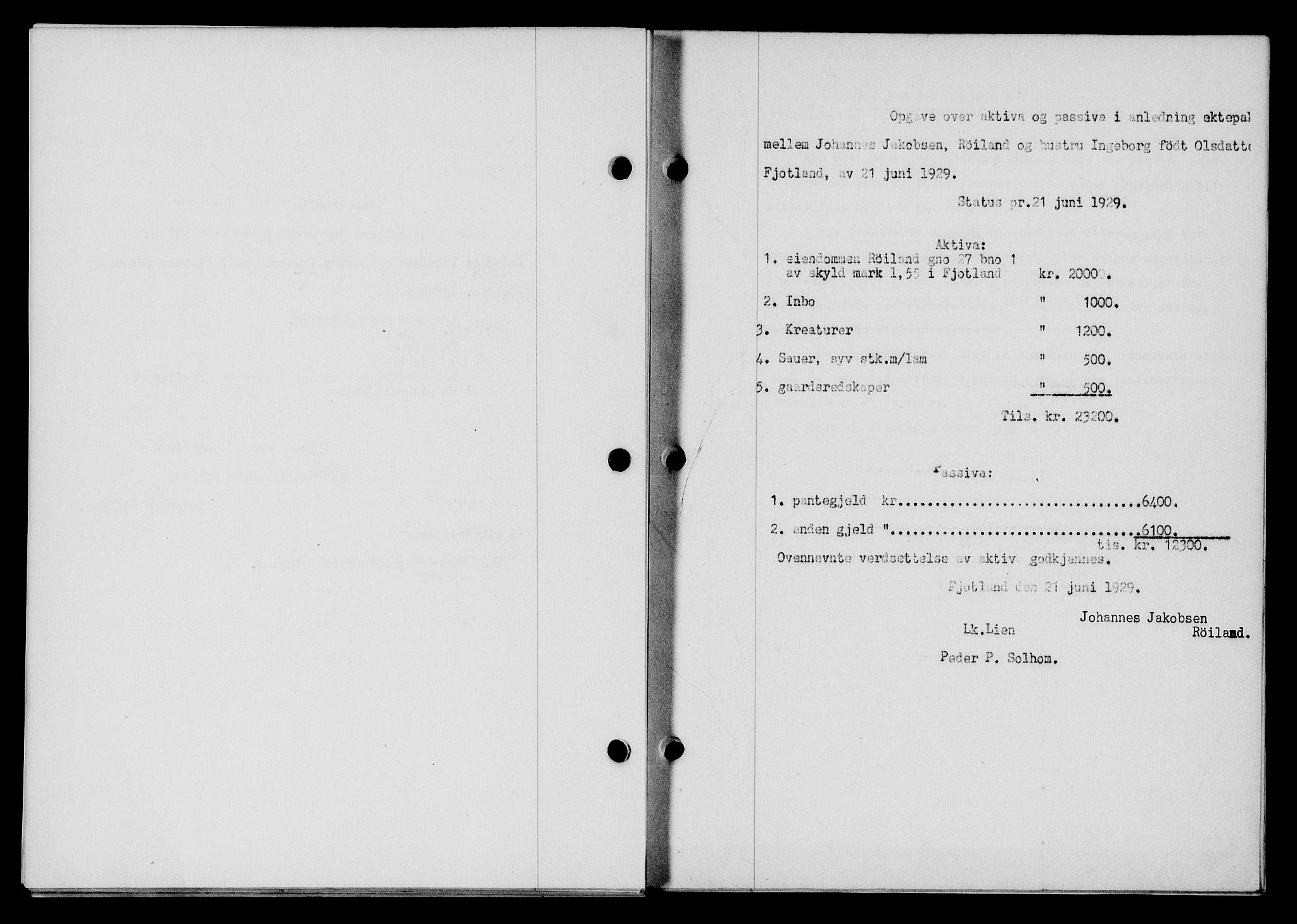 Flekkefjord sorenskriveri, SAK/1221-0001/G/Gb/Gba/L0045: Mortgage book no. 43, 1929-1930, Deed date: 25.06.1929