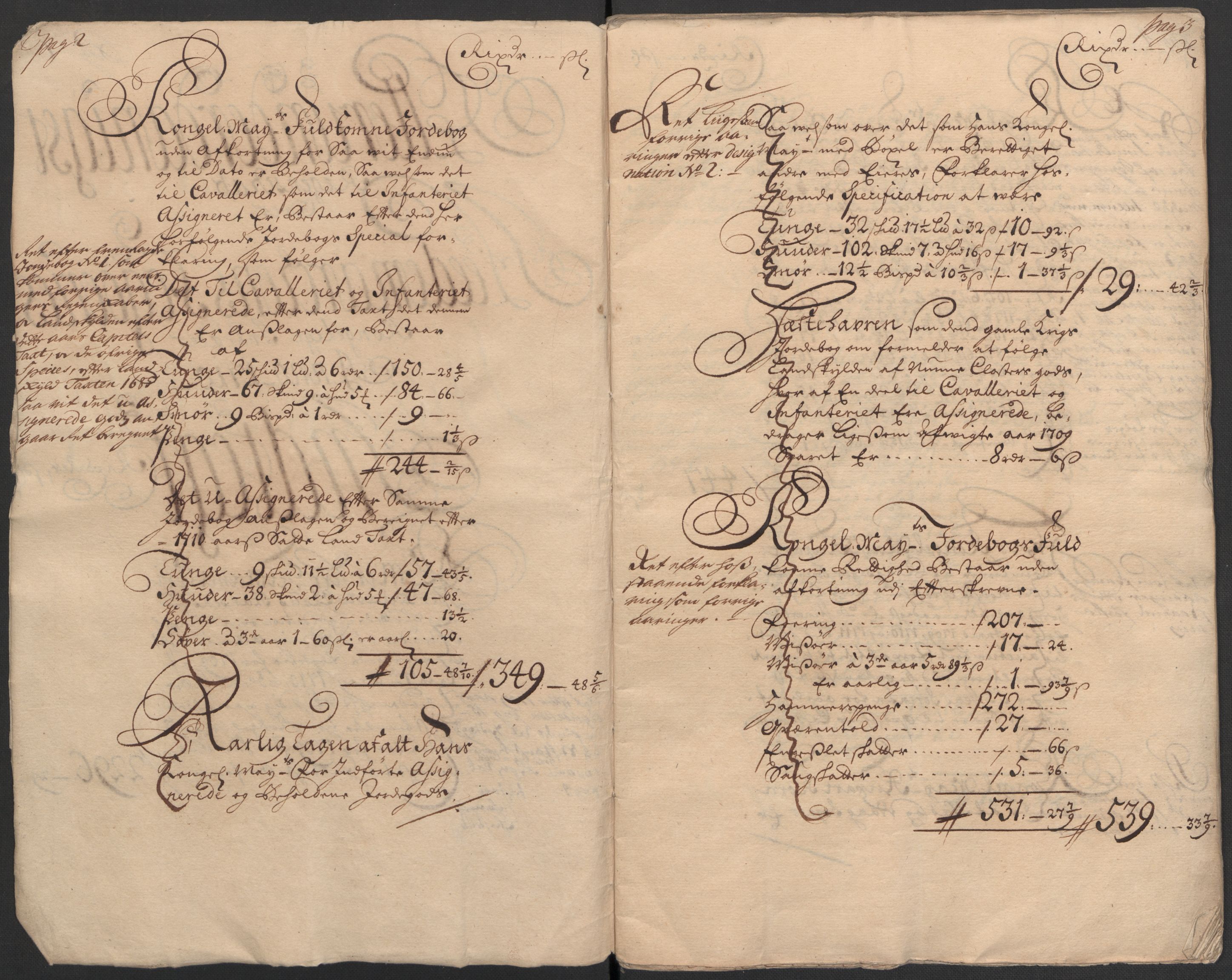 Rentekammeret inntil 1814, Reviderte regnskaper, Fogderegnskap, AV/RA-EA-4092/R16/L1046: Fogderegnskap Hedmark, 1710, p. 5