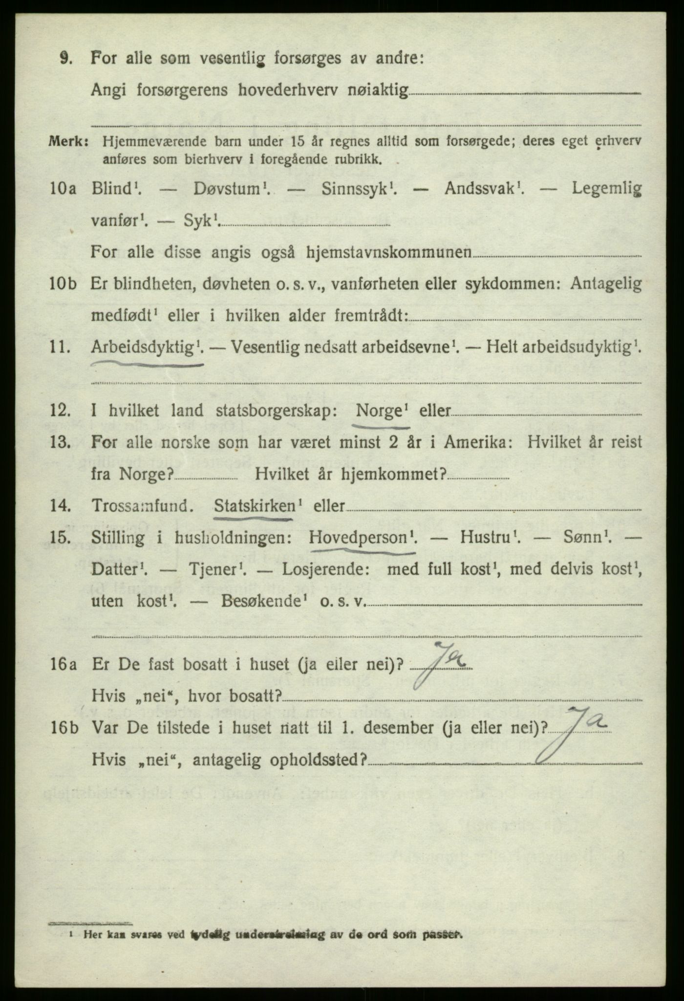 SAB, 1920 census for Stryn, 1920, p. 6019