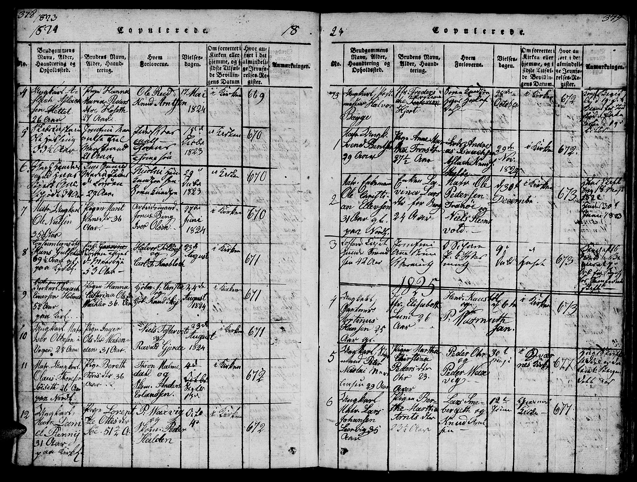 Ministerialprotokoller, klokkerbøker og fødselsregistre - Møre og Romsdal, SAT/A-1454/572/L0856: Parish register (copy) no. 572C01, 1819-1832, p. 378-379