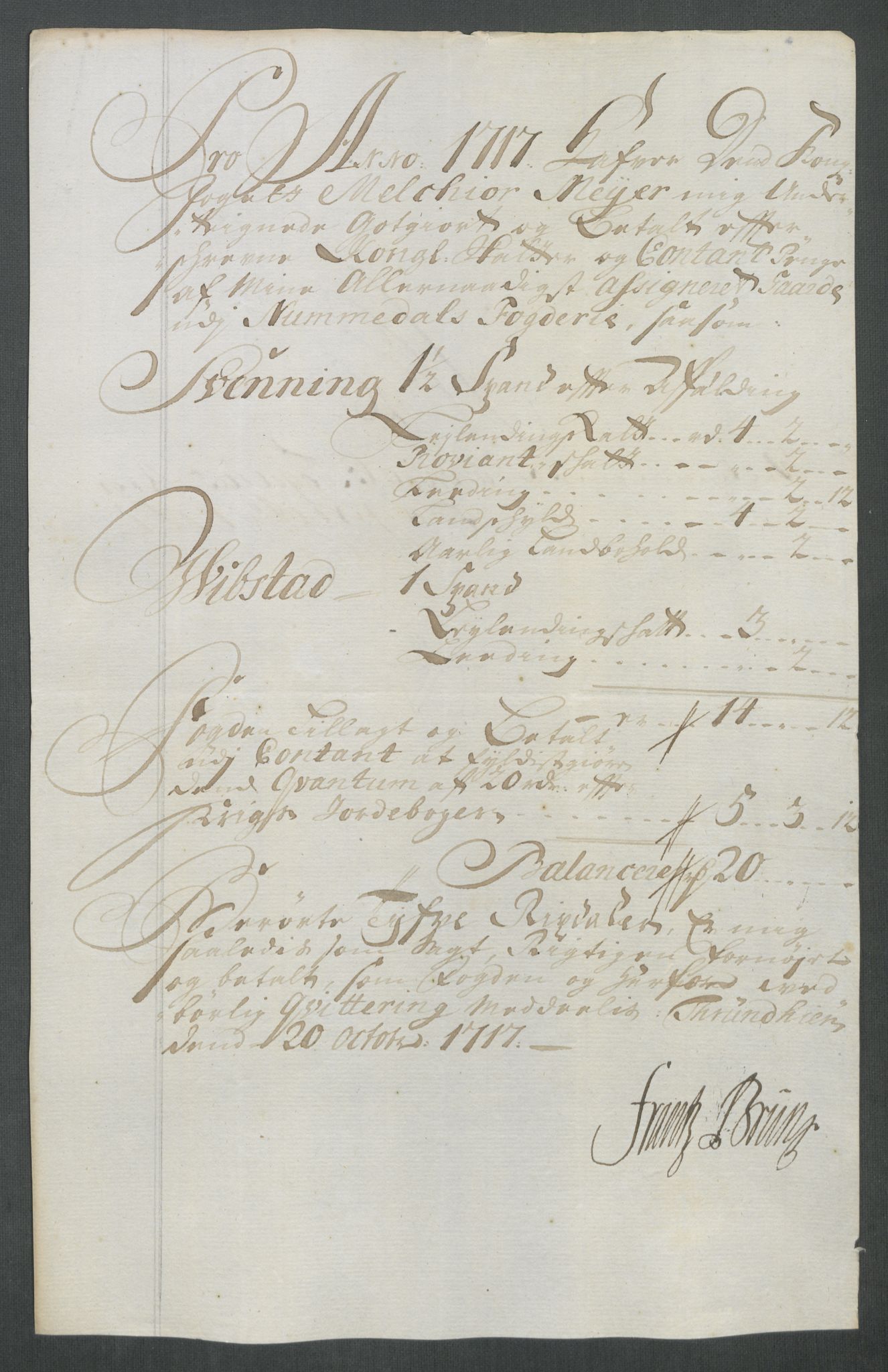 Rentekammeret inntil 1814, Reviderte regnskaper, Fogderegnskap, AV/RA-EA-4092/R64/L4438: Fogderegnskap Namdal, 1717, p. 188