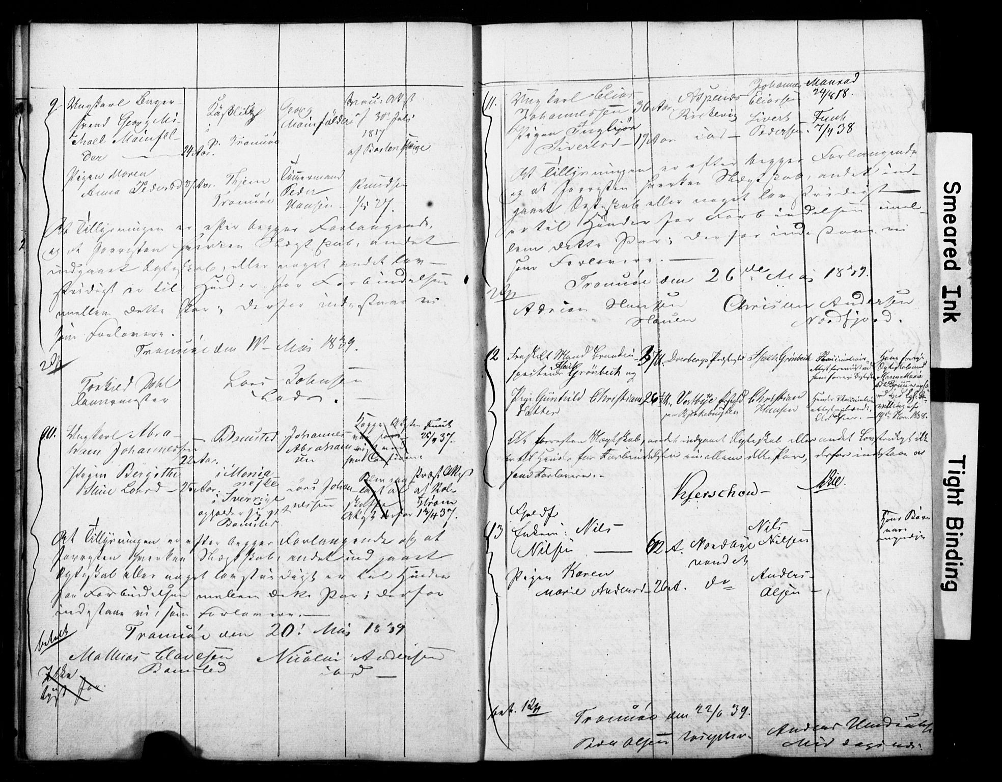 Tromsø sokneprestkontor/stiftsprosti/domprosti, AV/SATØ-S-1343/H/Hc/L0096: Banns register no. 96, 1838-1851