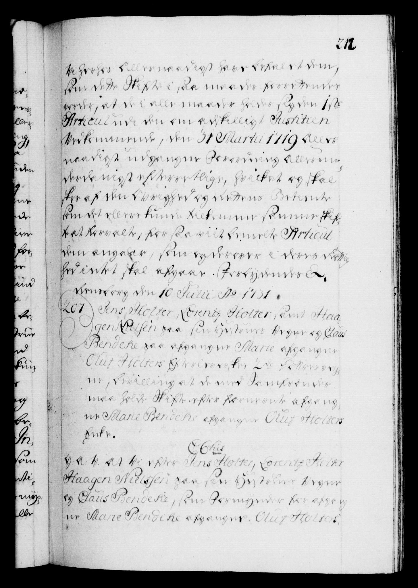 Danske Kanselli 1572-1799, AV/RA-EA-3023/F/Fc/Fca/Fcaa/L0027: Norske registre, 1730-1732, p. 212a