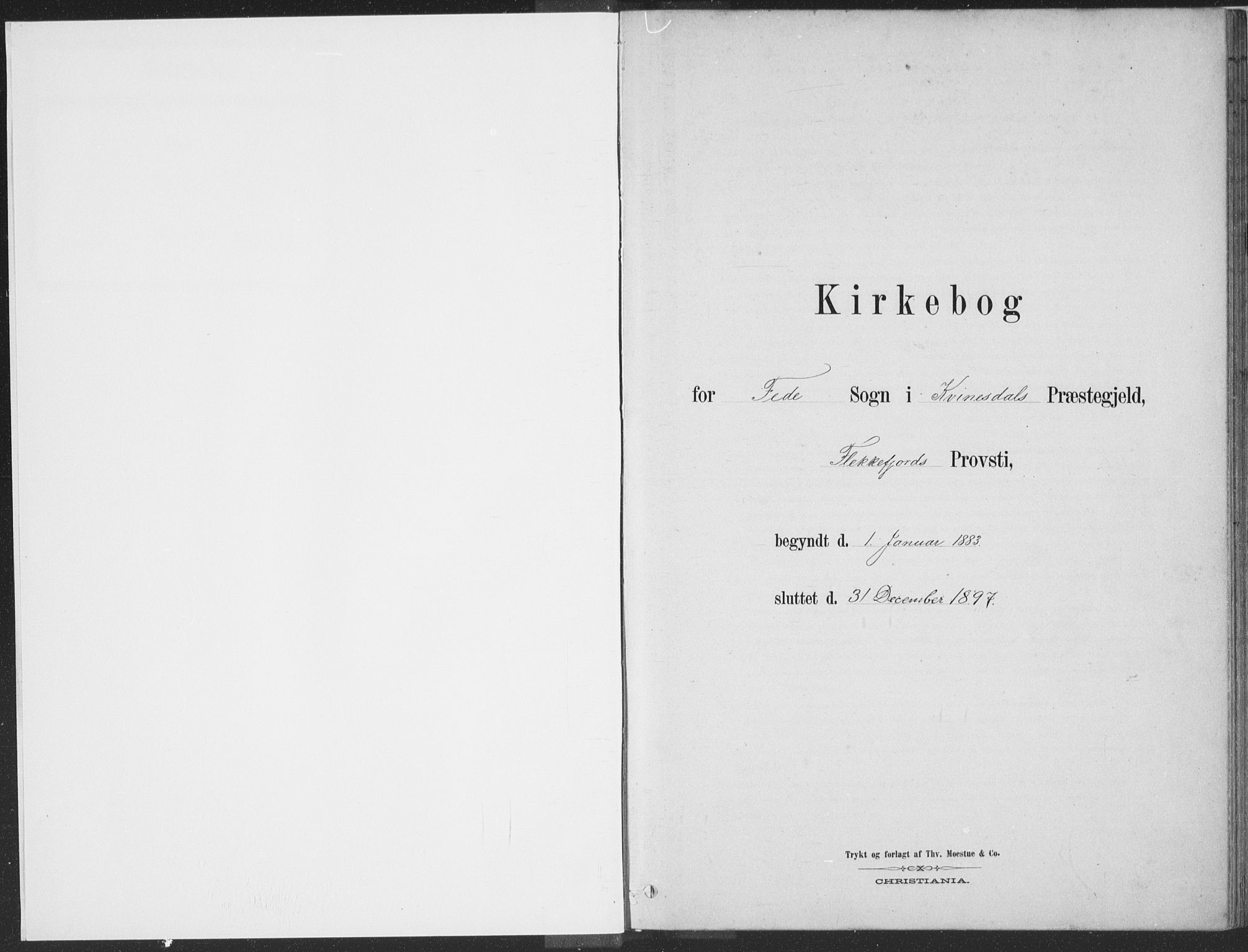 Kvinesdal sokneprestkontor, SAK/1111-0026/F/Fa/Faa/L0004: Parish register (official) no. A 4, 1882-1897