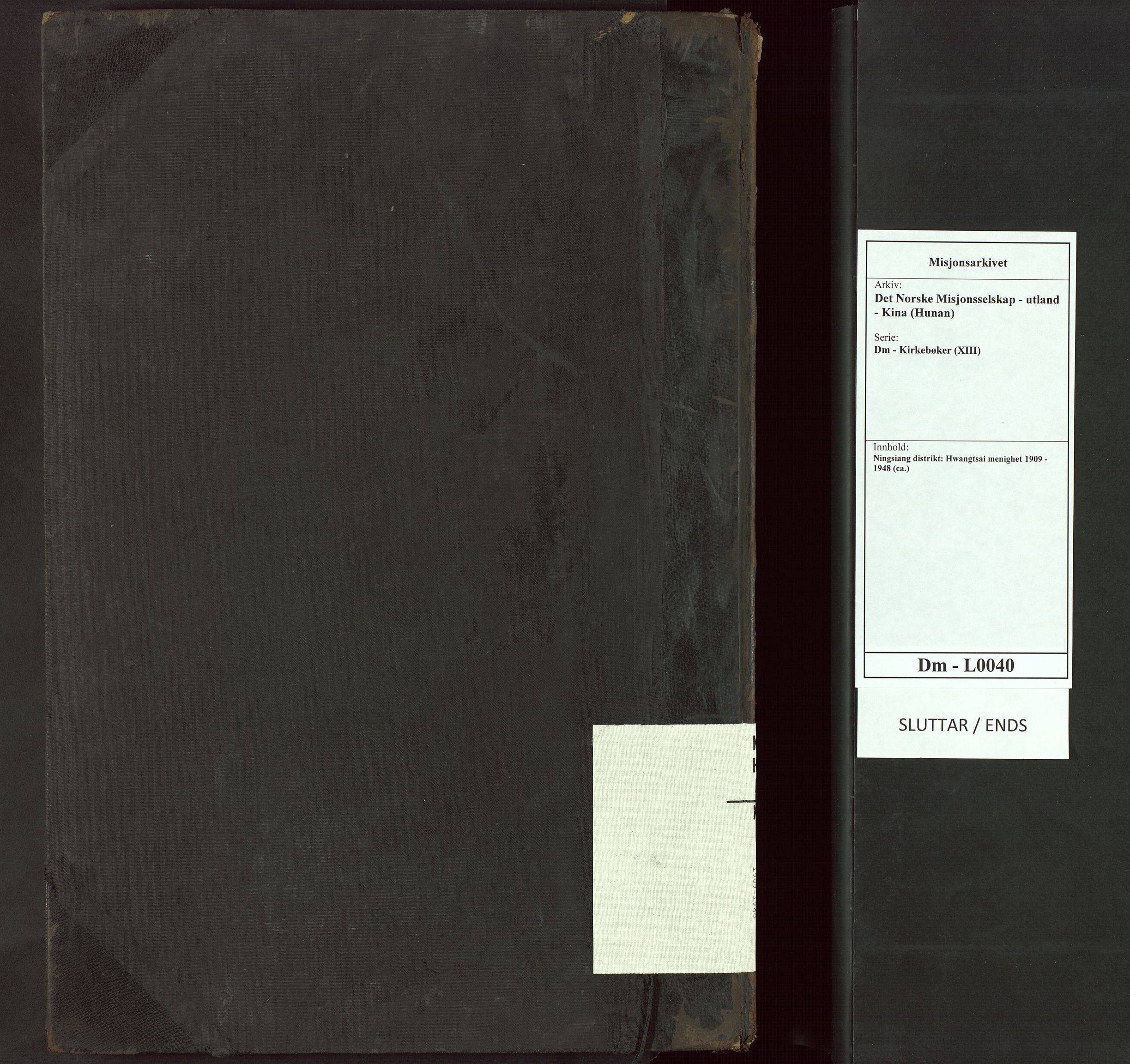 Det Norske Misjonsselskap - utland - Kina (Hunan), VID/MA-A-1065/Dm/L0040: Parish register (official) no. 78, 1909-1948