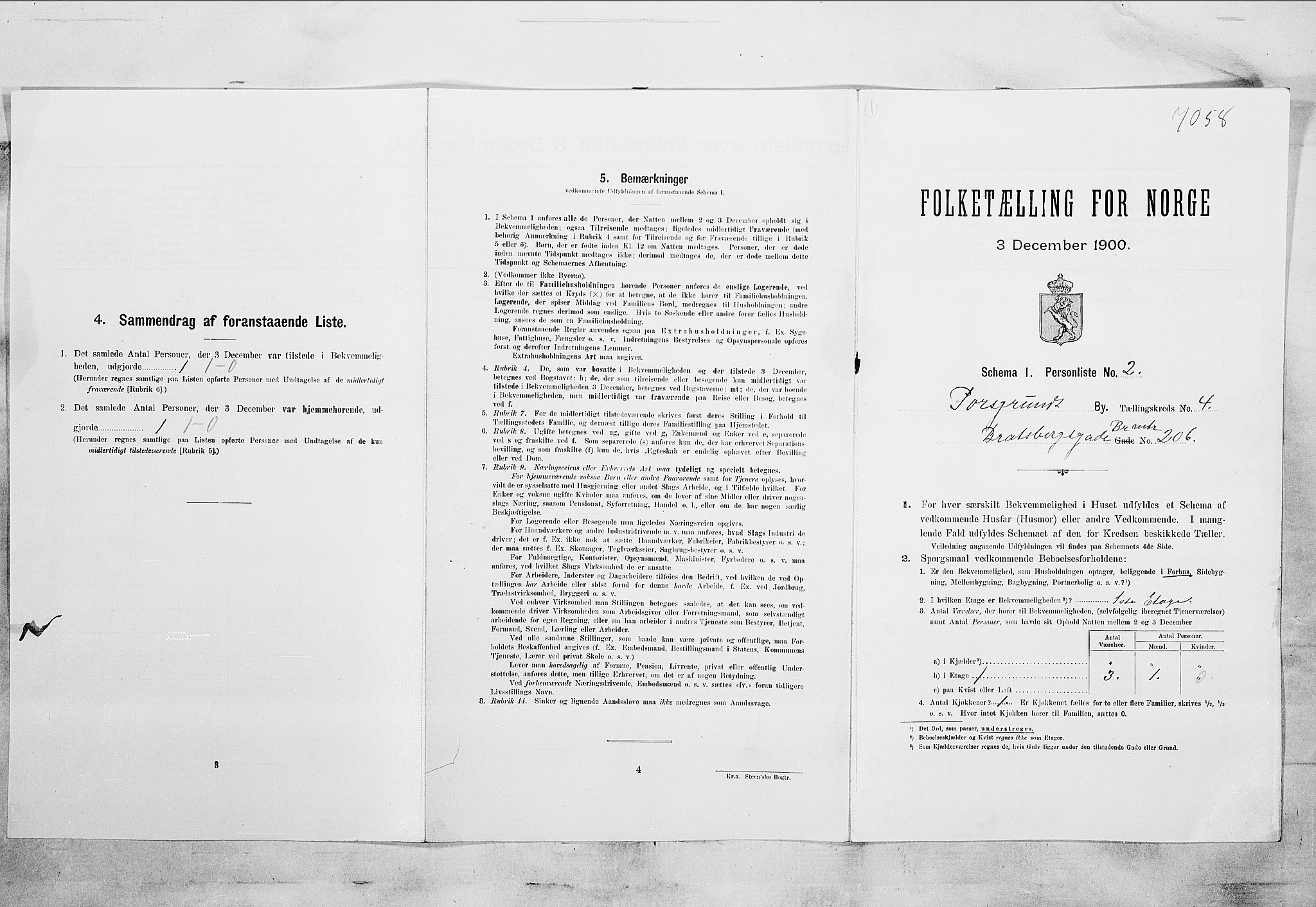 SAKO, 1900 census for Porsgrunn, 1900, p. 675