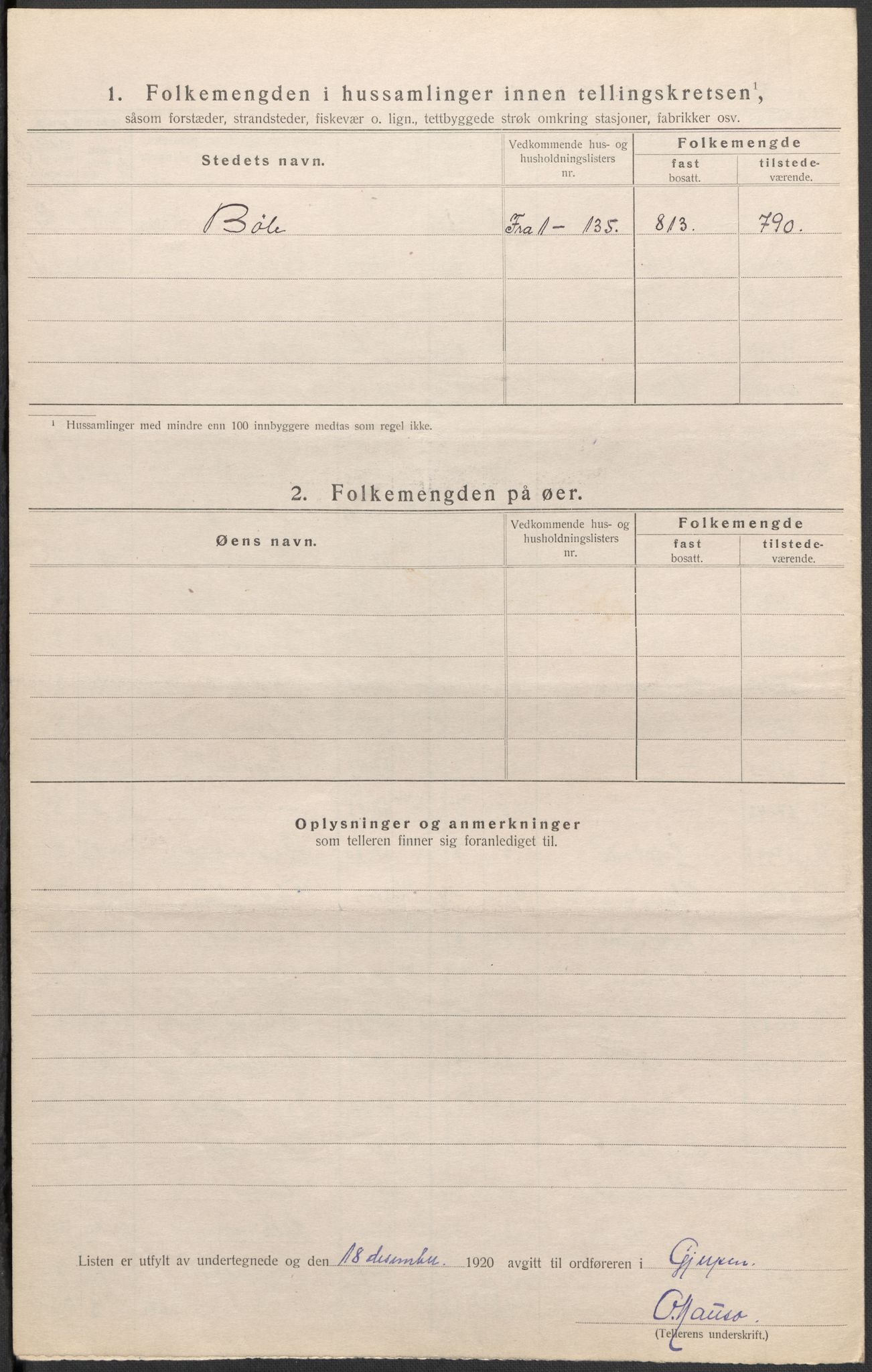 SAKO, 1920 census for Gjerpen, 1920, p. 48