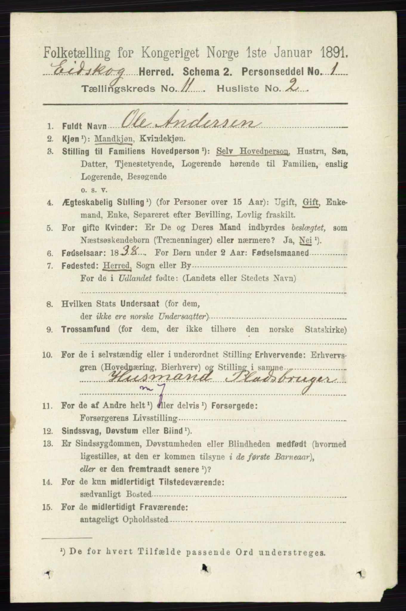 RA, 1891 census for 0420 Eidskog, 1891, p. 6769