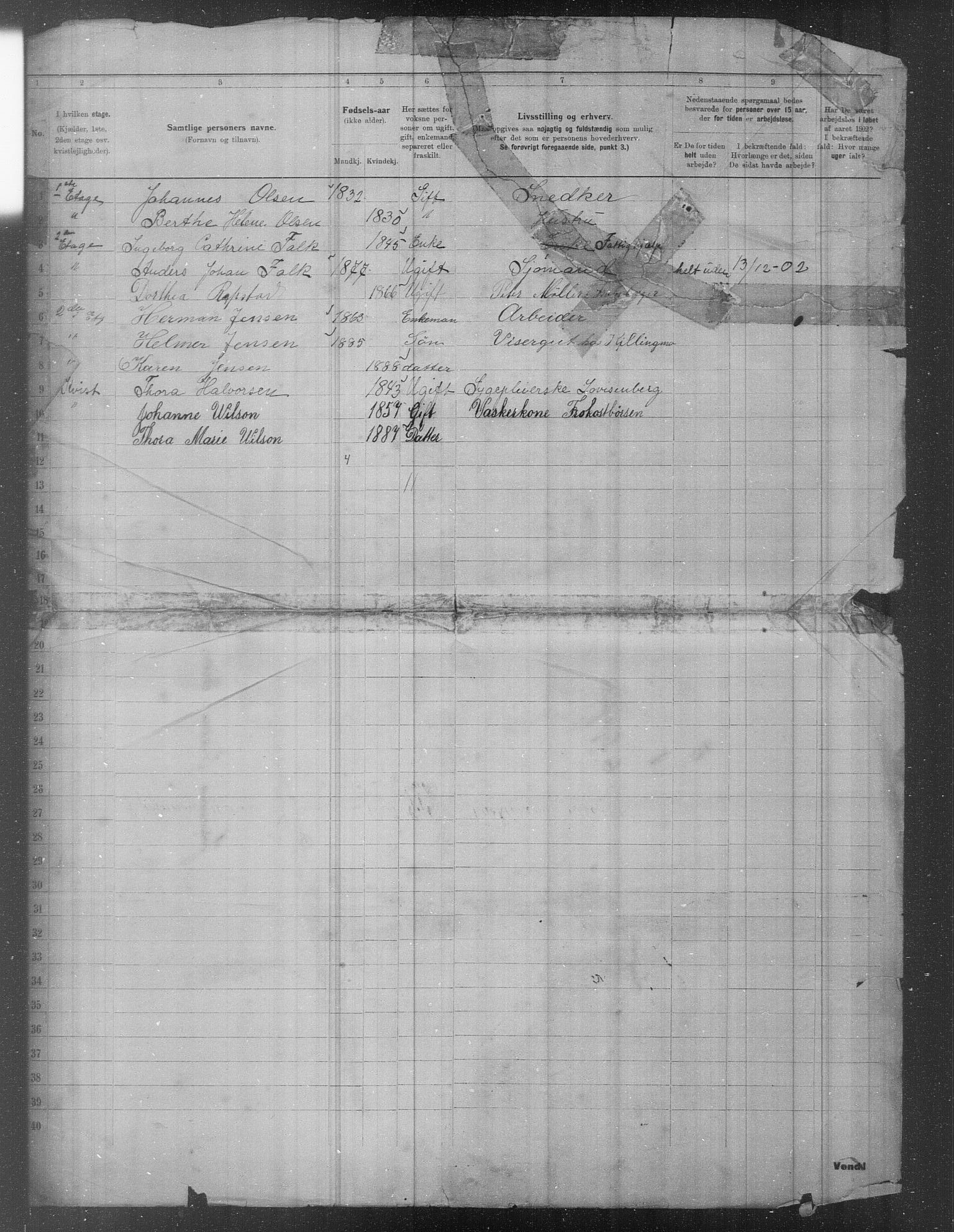 OBA, Municipal Census 1902 for Kristiania, 1902, p. 134