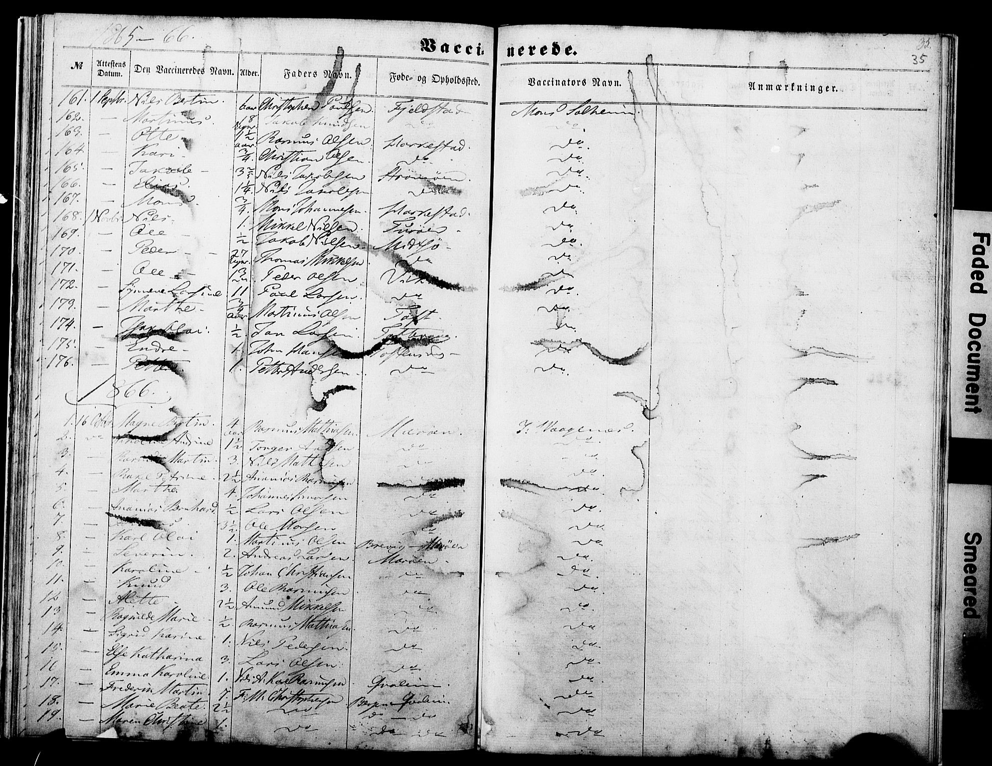 Manger sokneprestembete, SAB/A-76801/H/Haa: Parish register (official) no. A 11, 1860-1867, p. 35