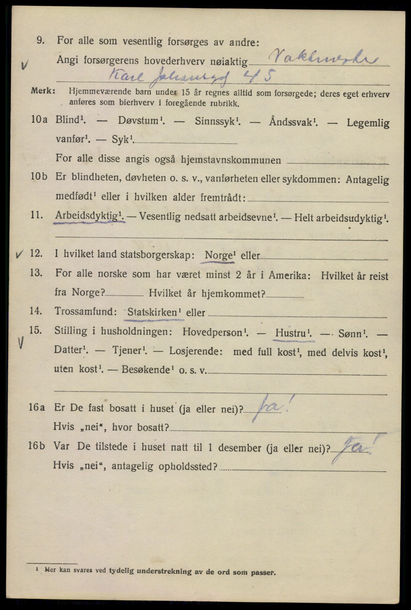 SAO, 1920 census for Kristiania, 1920, p. 328718