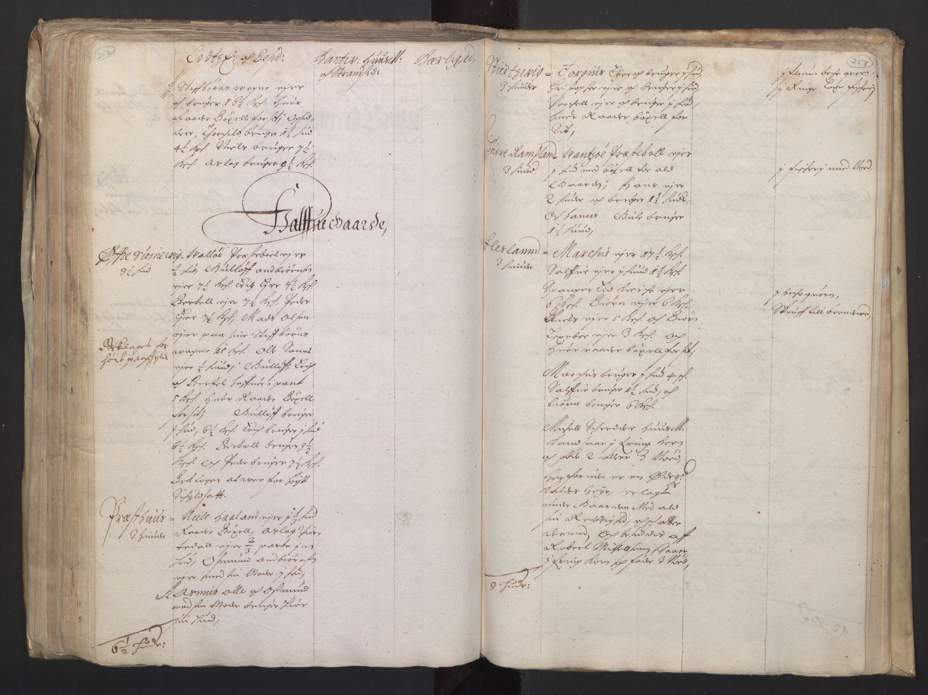 Rentekammeret inntil 1814, Realistisk ordnet avdeling, RA/EA-4070/L/L0020/0004: Agder lagdømme: / Alminnelig jordebok. Lista len, 1661, p. 256-257