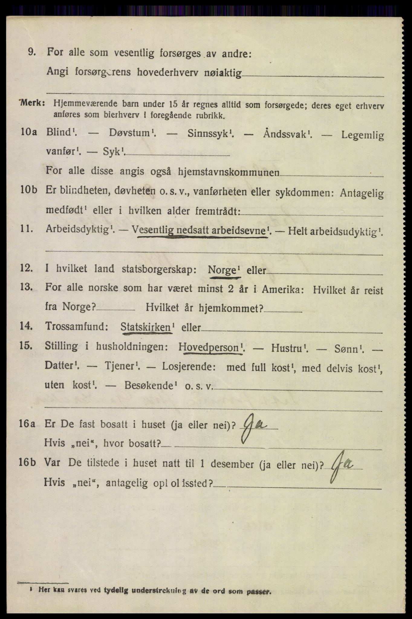 SAH, 1920 census for Tolga, 1920, p. 4968