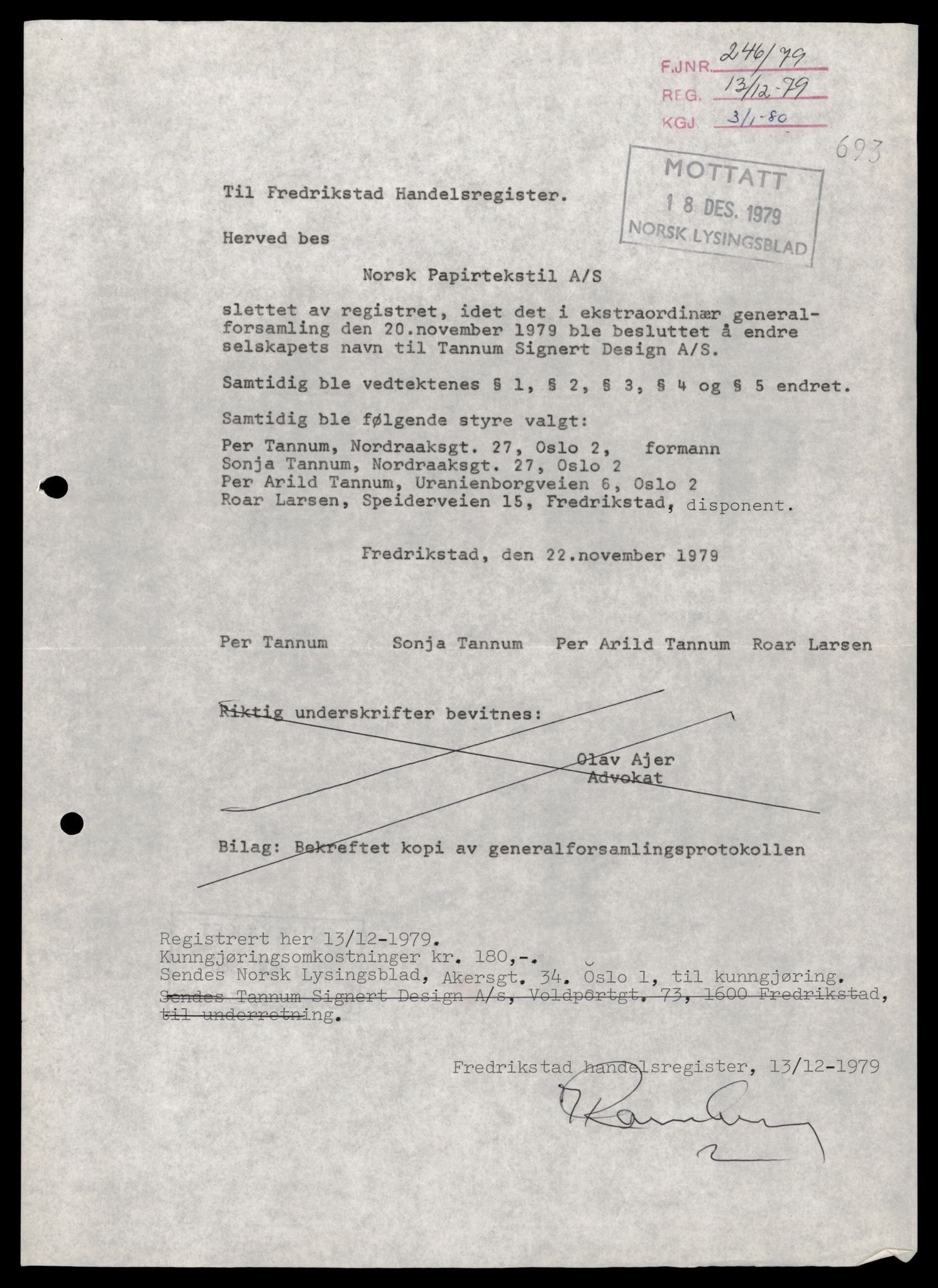 Fredrikstad tingrett, AV/SAT-A-10473/K/Kb/Kba/L0029: Enkeltmannsforetak, aksjeselskap og andelslag, Norsk P-Ny, 1944-1990, p. 3