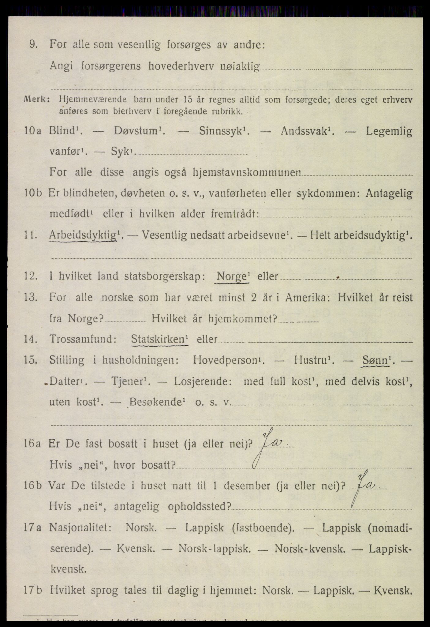 SAT, 1920 census for Brønnøy, 1920, p. 2483