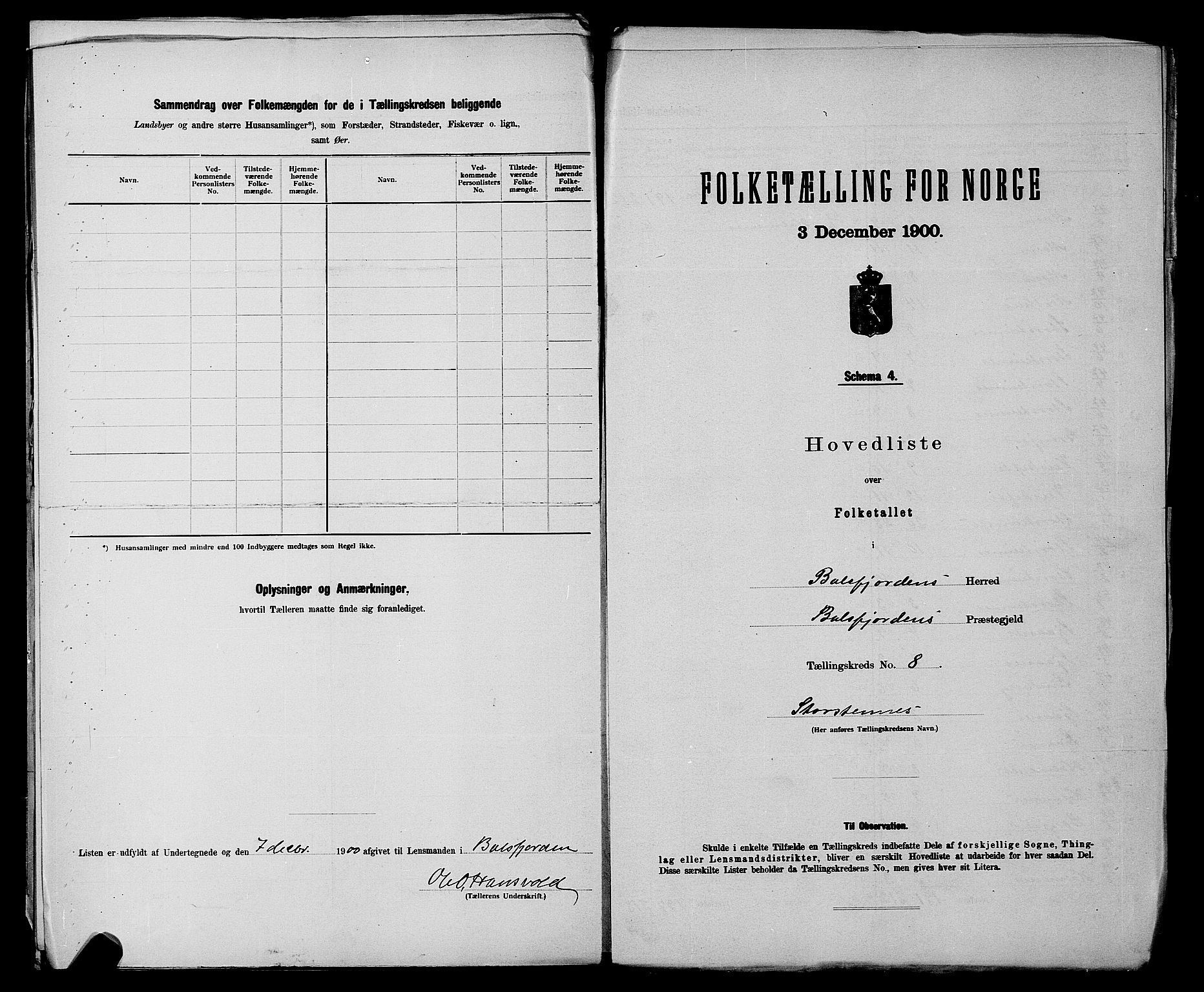 SATØ, 1900 census for Balsfjord, 1900, p. 18