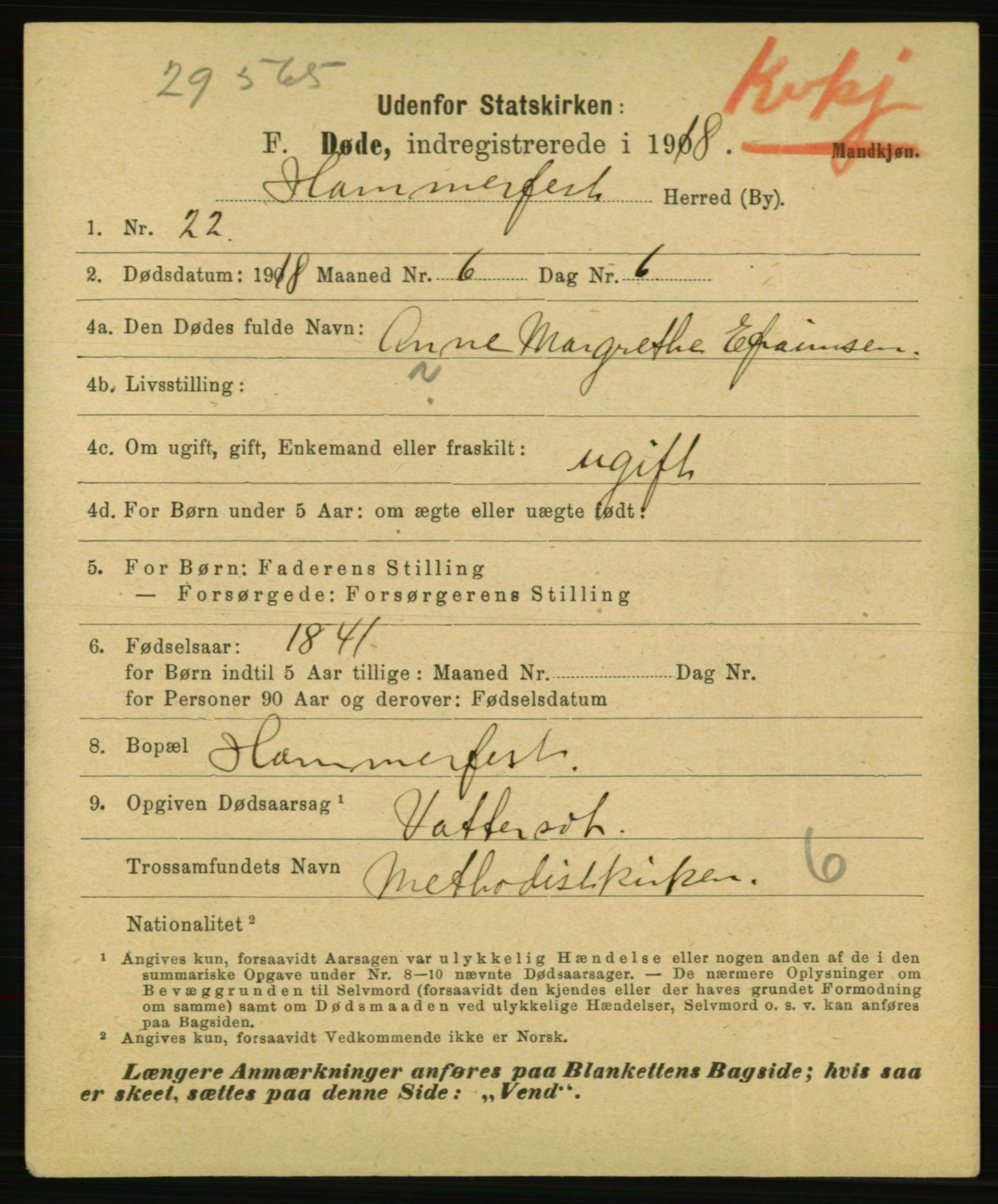 Statistisk sentralbyrå, Sosiodemografiske emner, Befolkning, AV/RA-S-2228/E/L0016: Fødte, gifte, døde dissentere., 1918, p. 3783