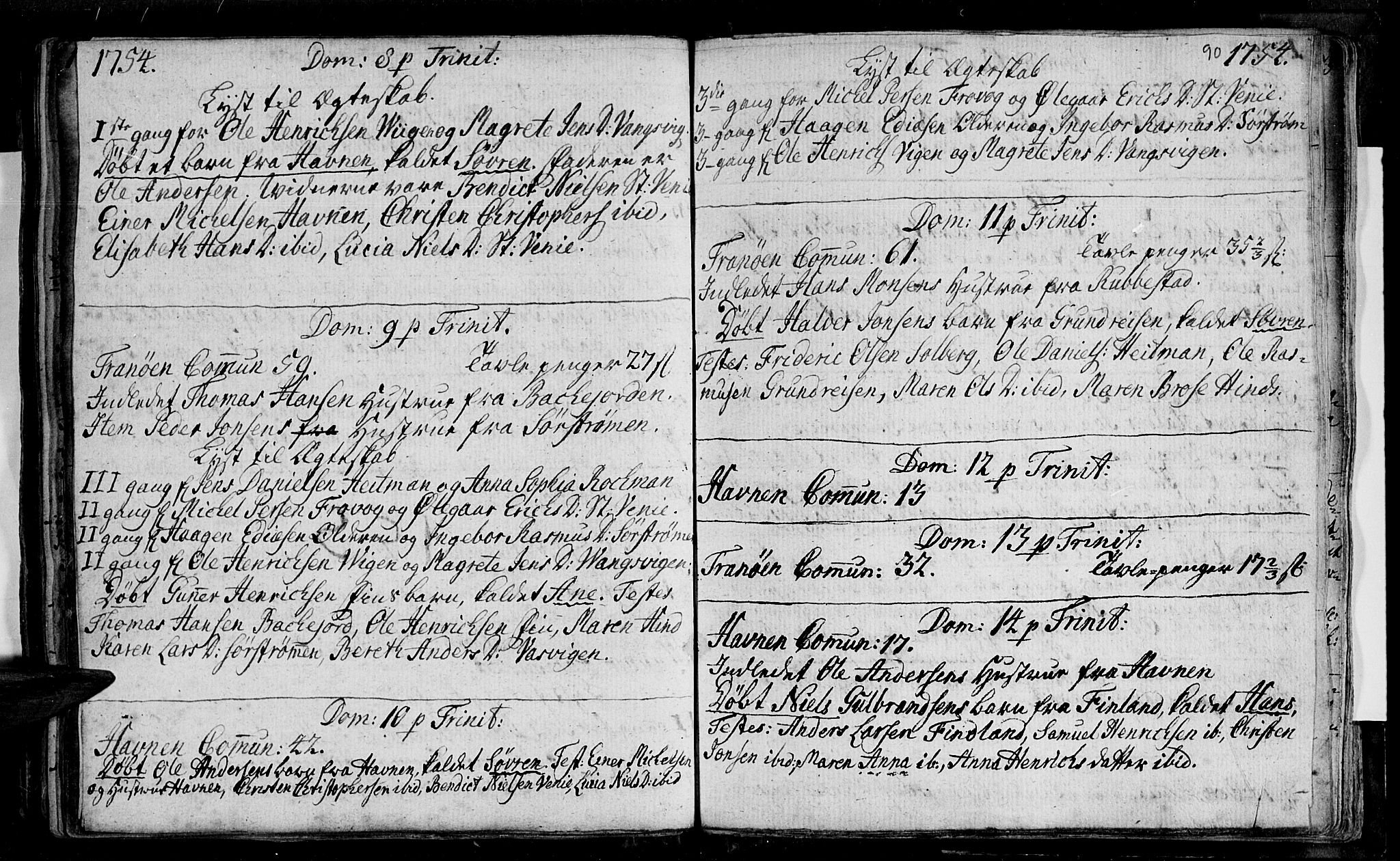 Ibestad sokneprestembete, AV/SATØ-S-0077/H/Ha/Haa/L0001kirke: Parish register (official) no. 1, 1744-1757, p. 90